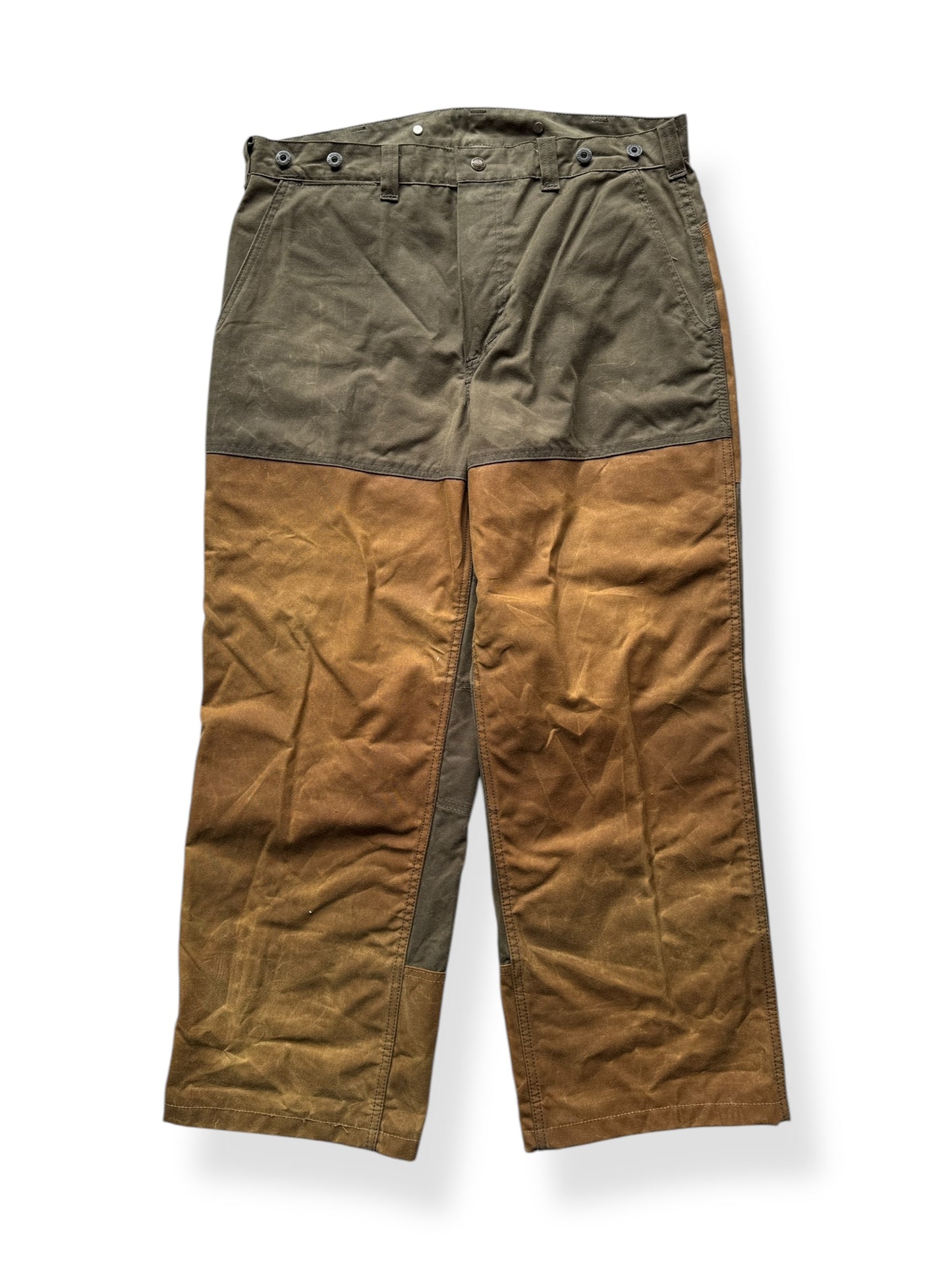 Front of Filson Double Hunting Pants Otter Green SZ 36