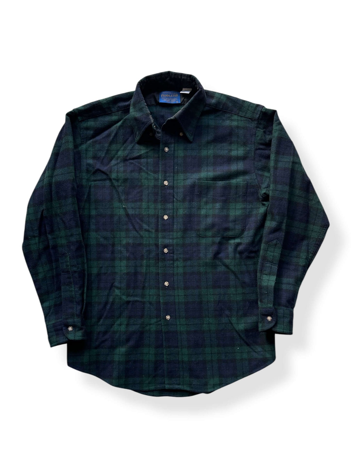 Front of Pendleton Black Watch Tartan Flannel SZ M