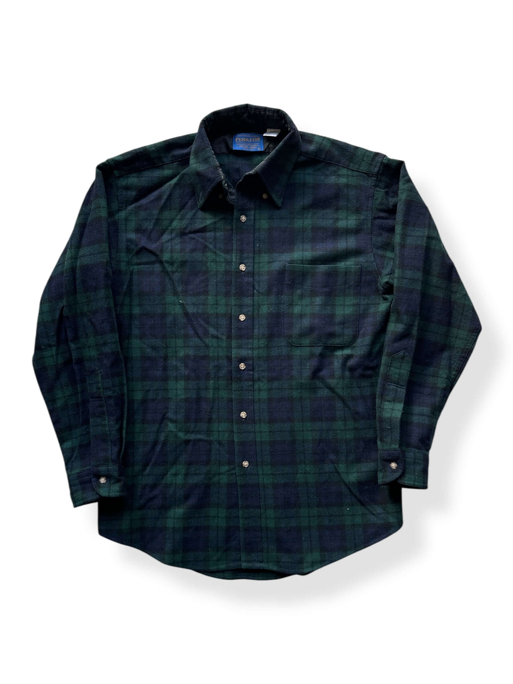 Front of Pendleton Black Watch Tartan Flannel SZ M