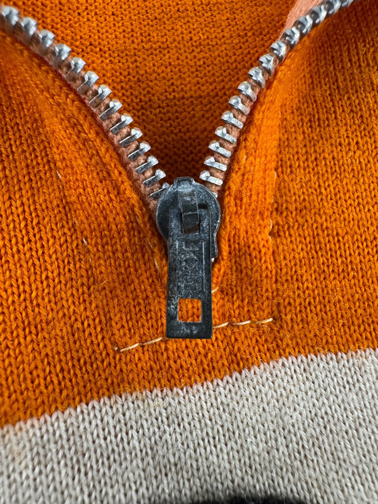Zipper on Vintage 60s Bic Cycling Jersey SZ XS