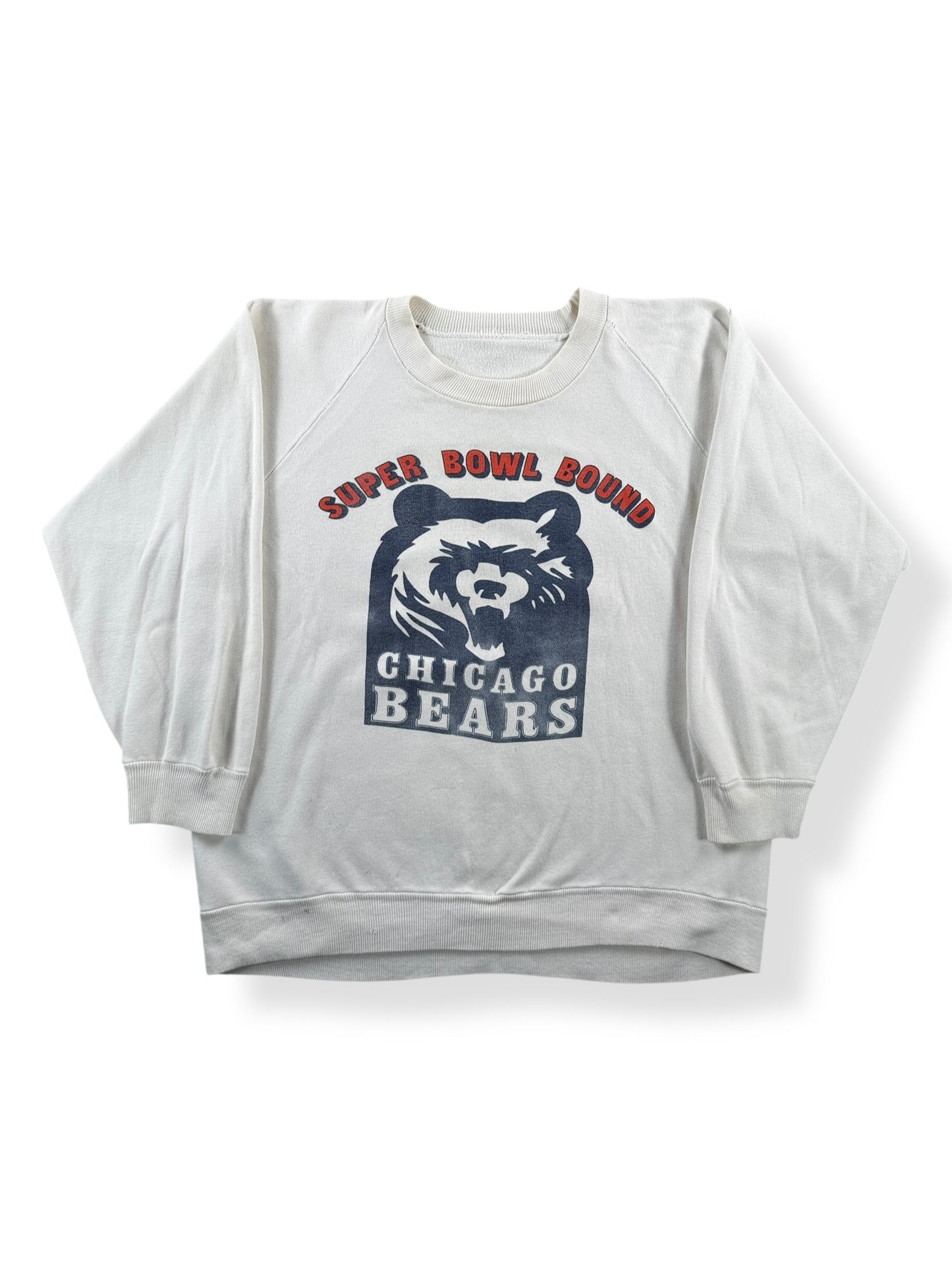 Front of Vintage Super Bowl 85 Chicago Bears Crewneck SZ S