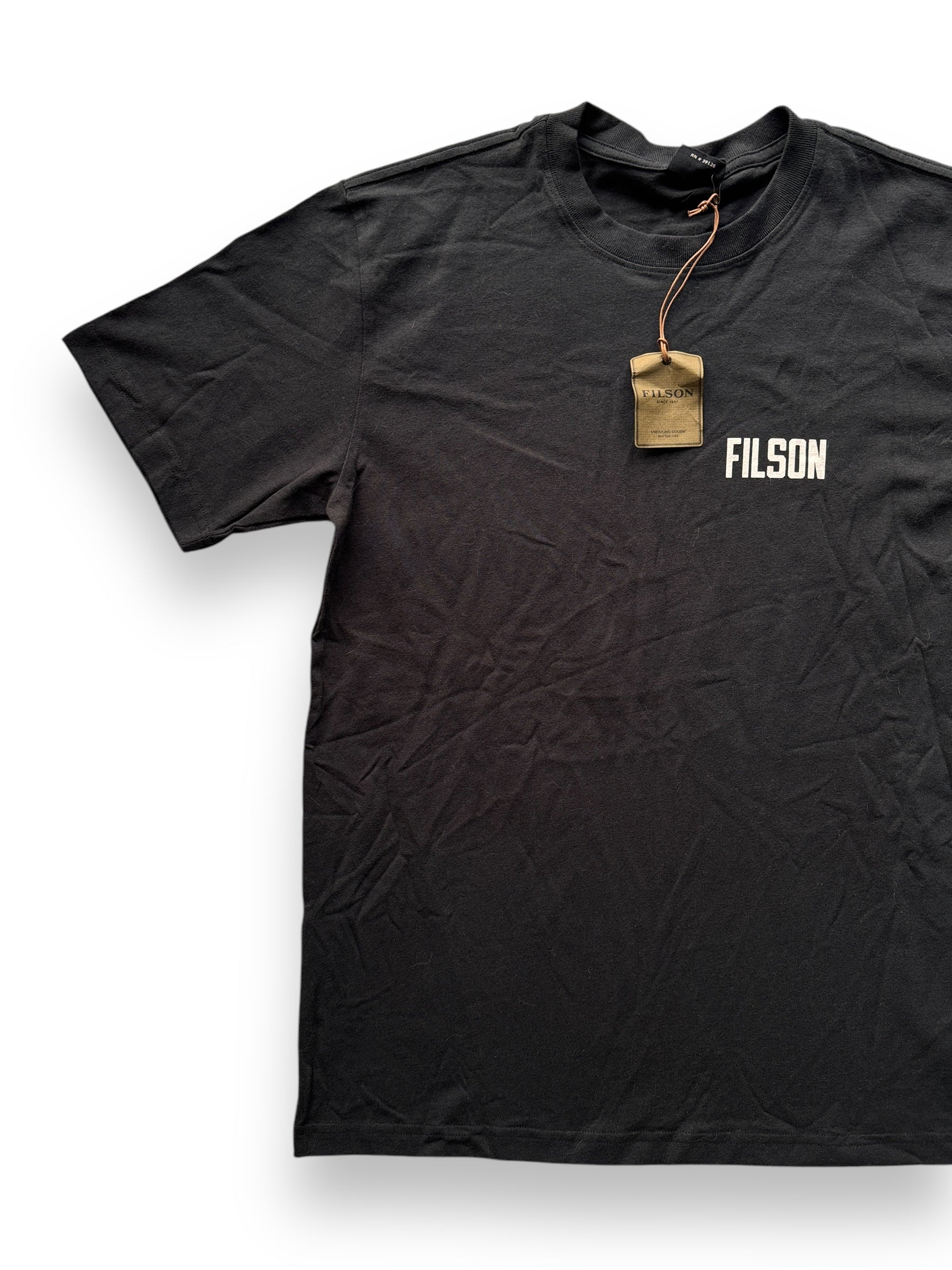 front right of NWT Black Filson Eagle Tee SZ S