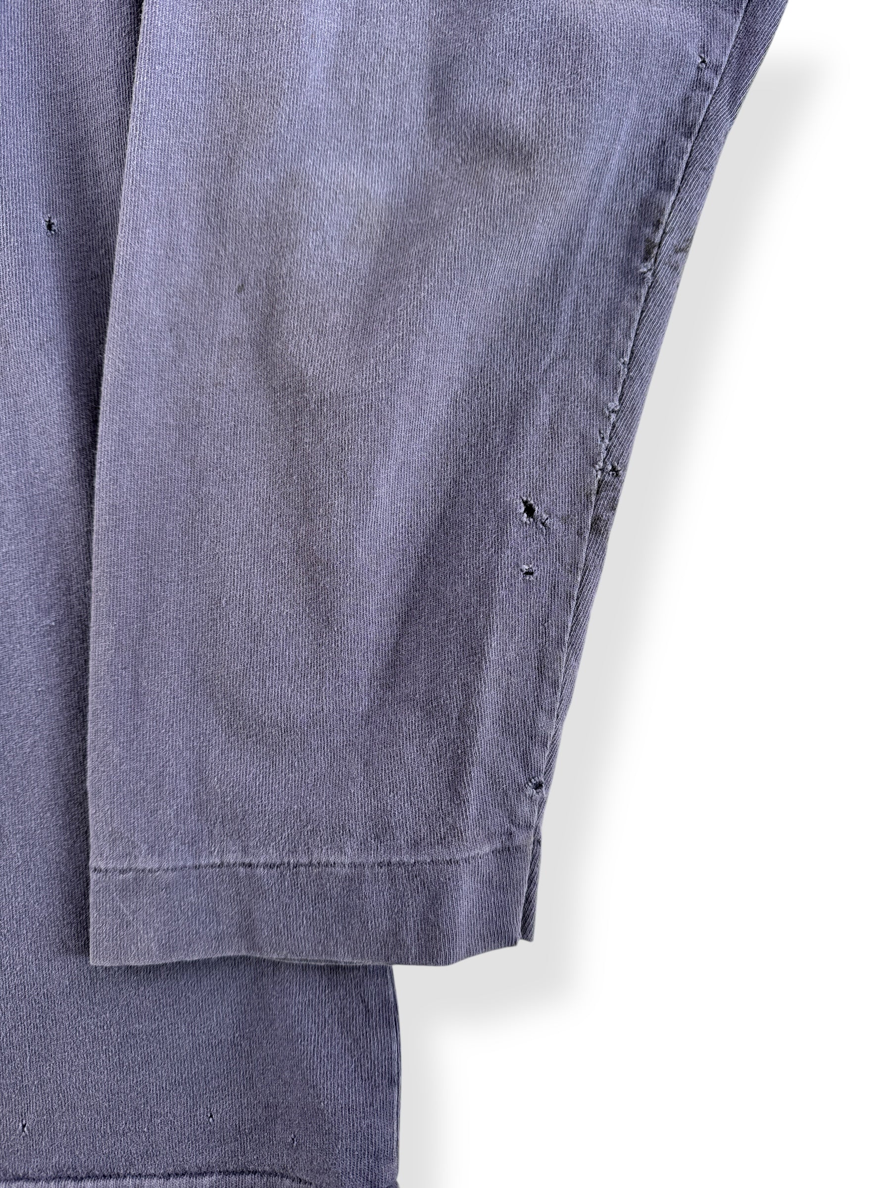 Holes on Sleeve of Modern Dehen Blue Long Sleeve Tee SZ L