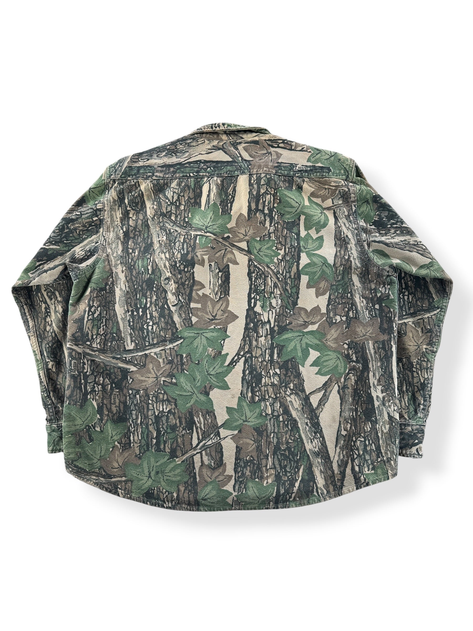 Back of Vintage Winchester Chamois Cloth Camo Shirt SZ XL
