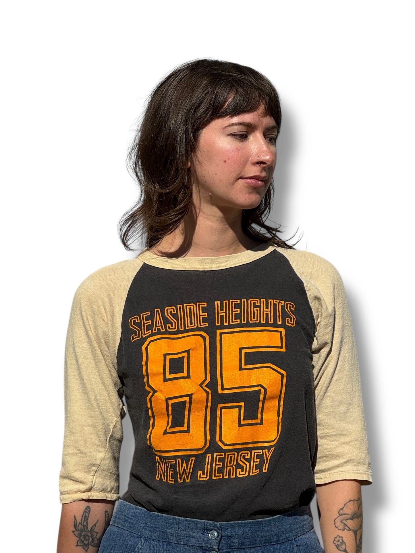 Vintage Seaside Heights NJ Baseball Tee SZ S