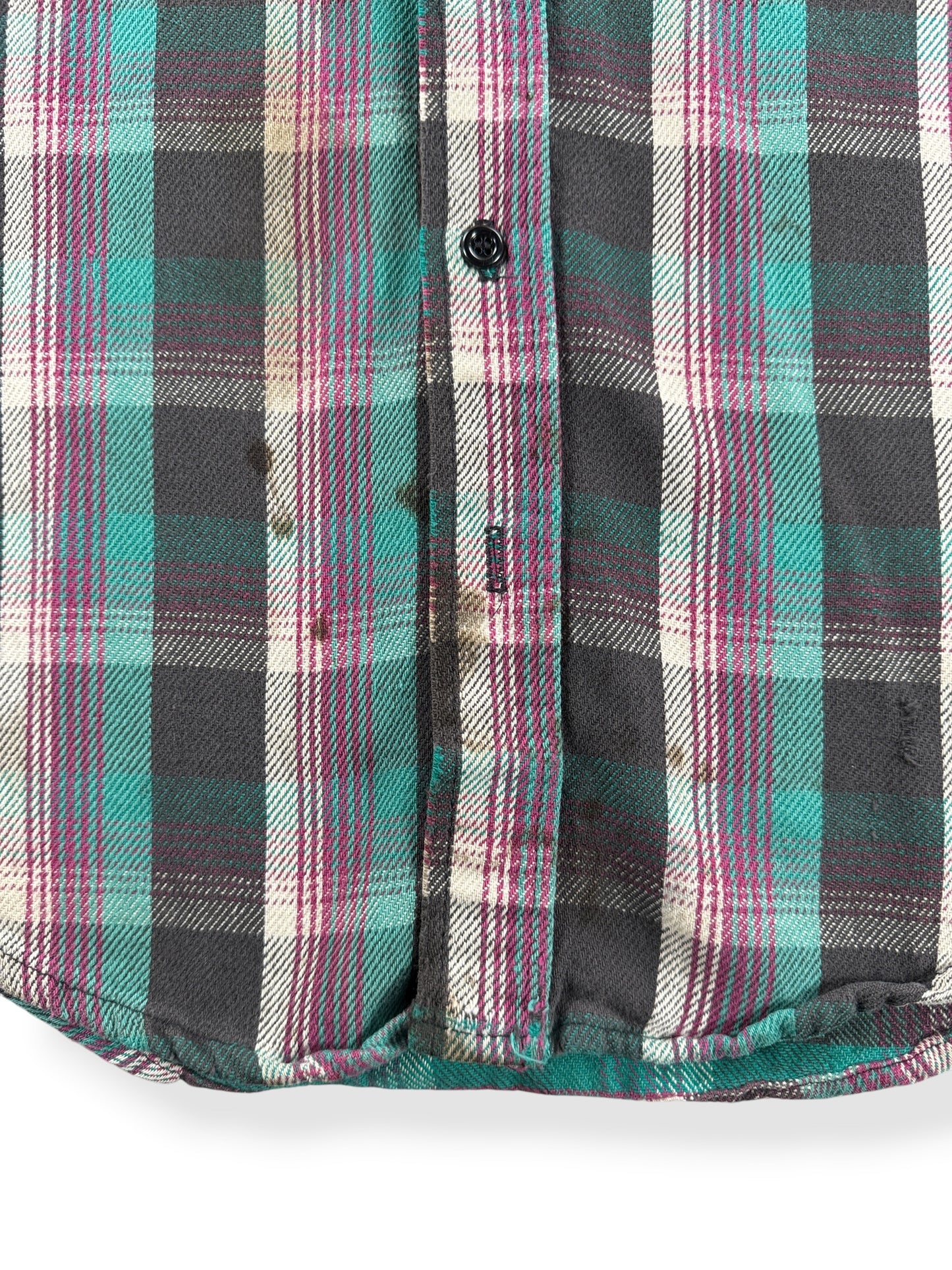 Stain on Vintage 90s Distressed Codet Cotton Flannel SZ XL