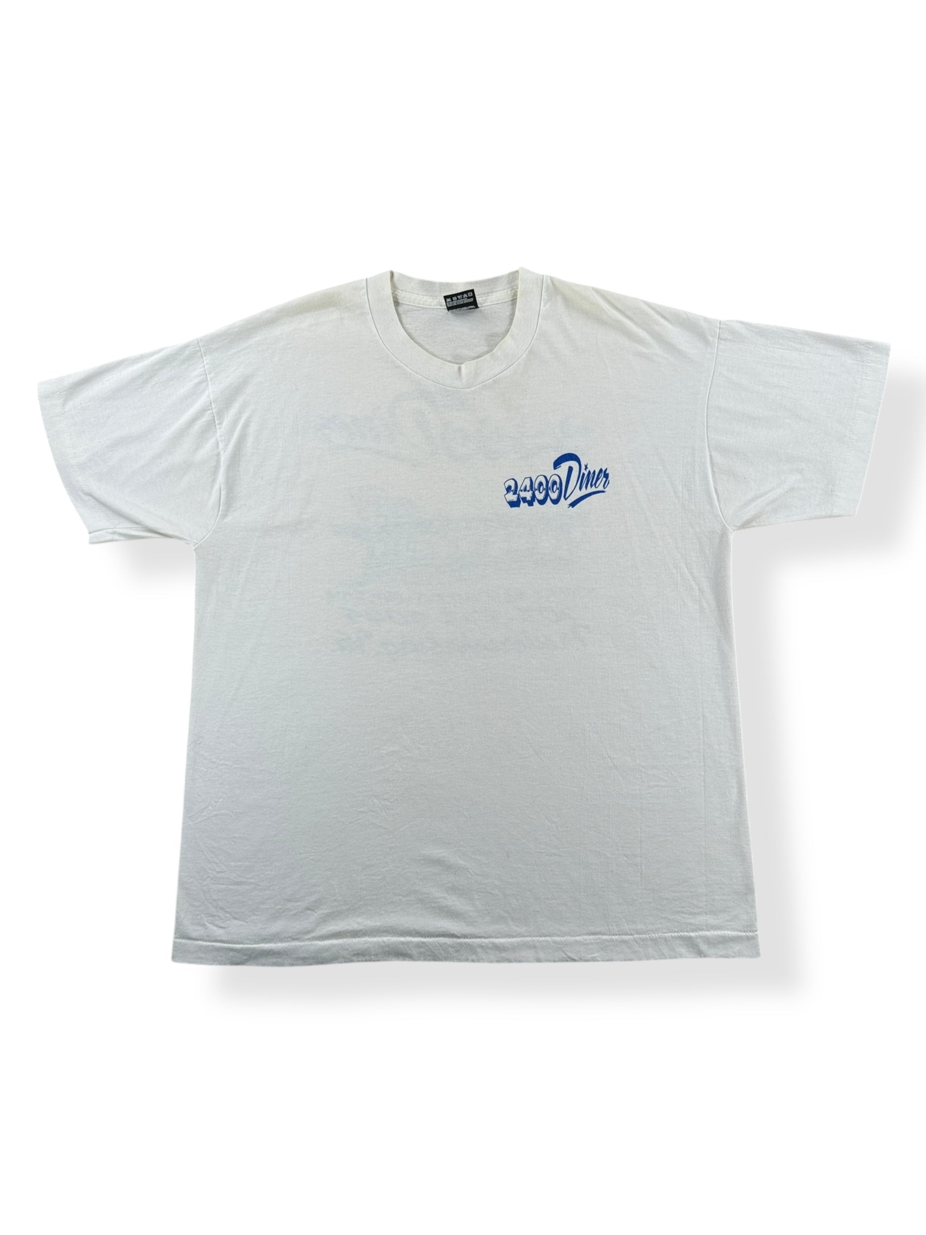 Front of Vintage 2400 Diner Fredericksburg VA Tee SZ XL