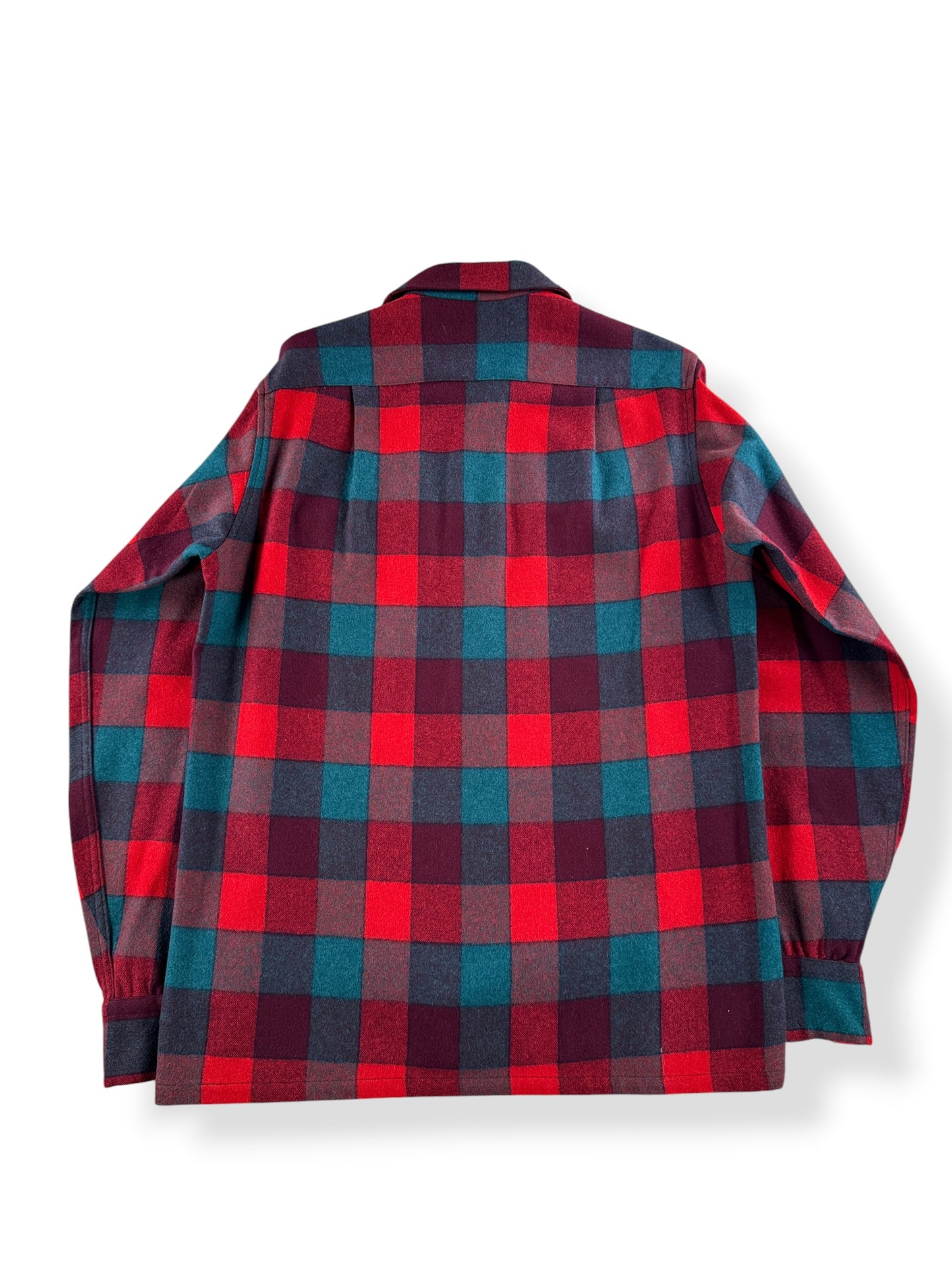 Back of Vintage Pendleton Red and Green Board Shirt SZ S