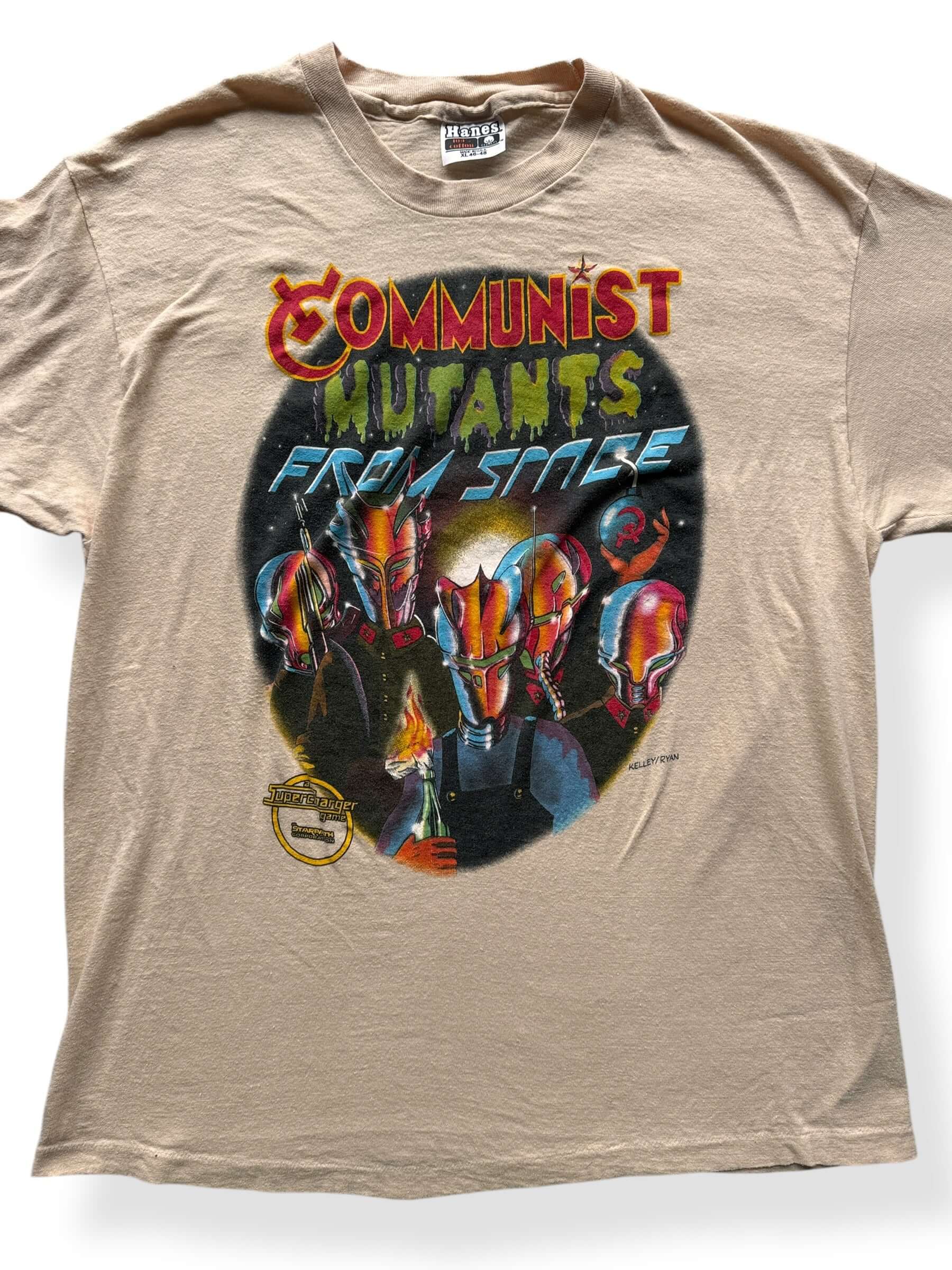 Front Close Up of Vintage Atari 2600 Communist Mutants Tee SZ M
