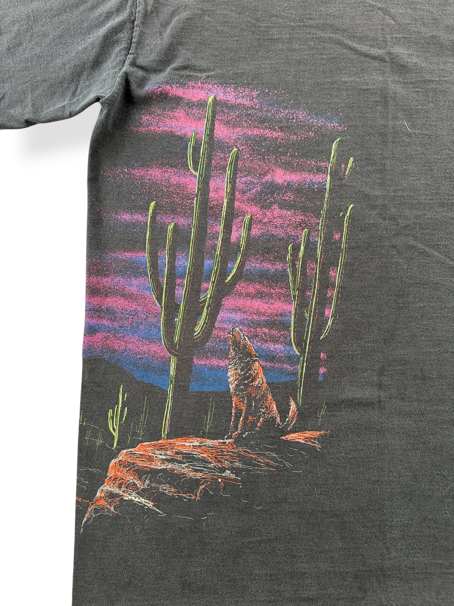 Back graphic on Vintage Hazelwood Wolf Tee SZ L