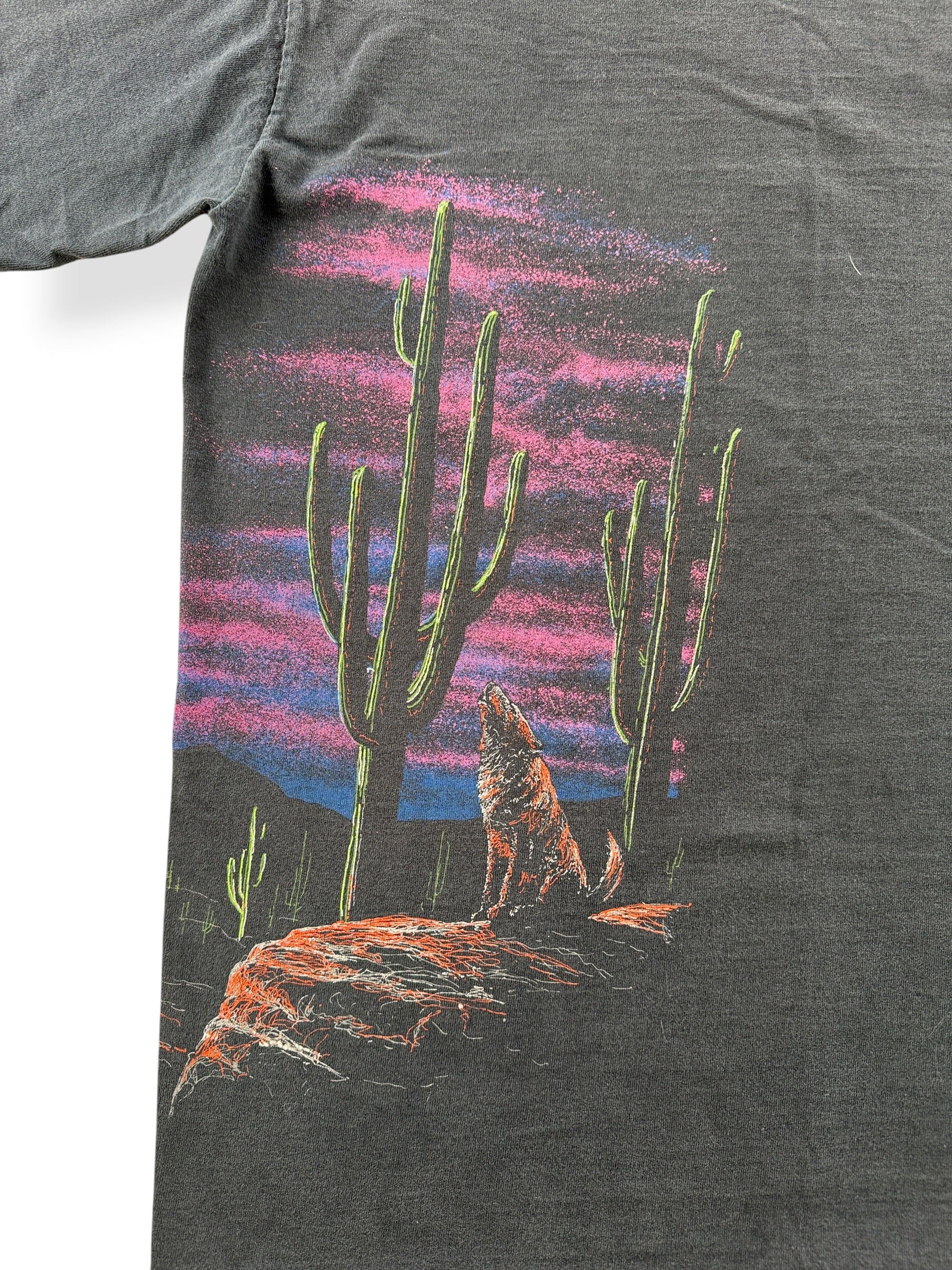 Back graphic on Vintage Hazelwood Wolf Tee SZ L