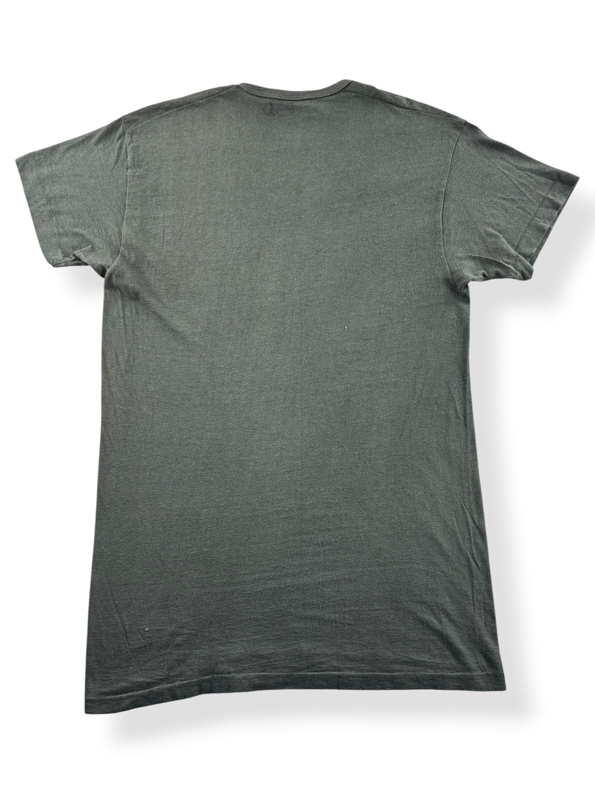 Back of Vintage 50s Hanes Blank Green Tee SZ M (Fits S)