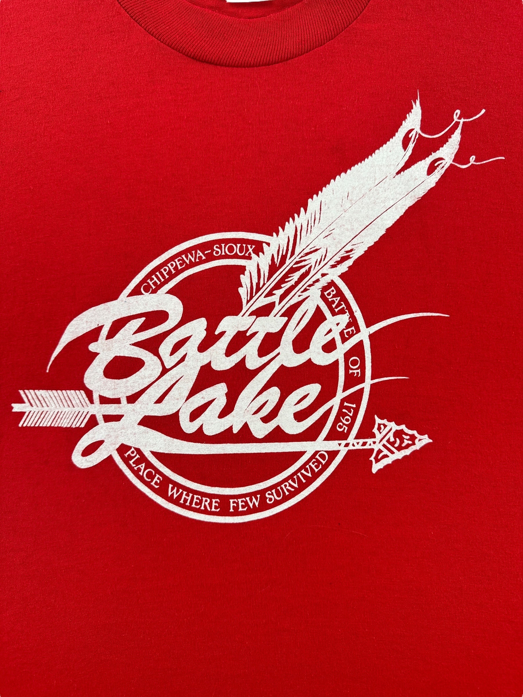 Front Graphic of Vintage Battle Lake Tee SZ S