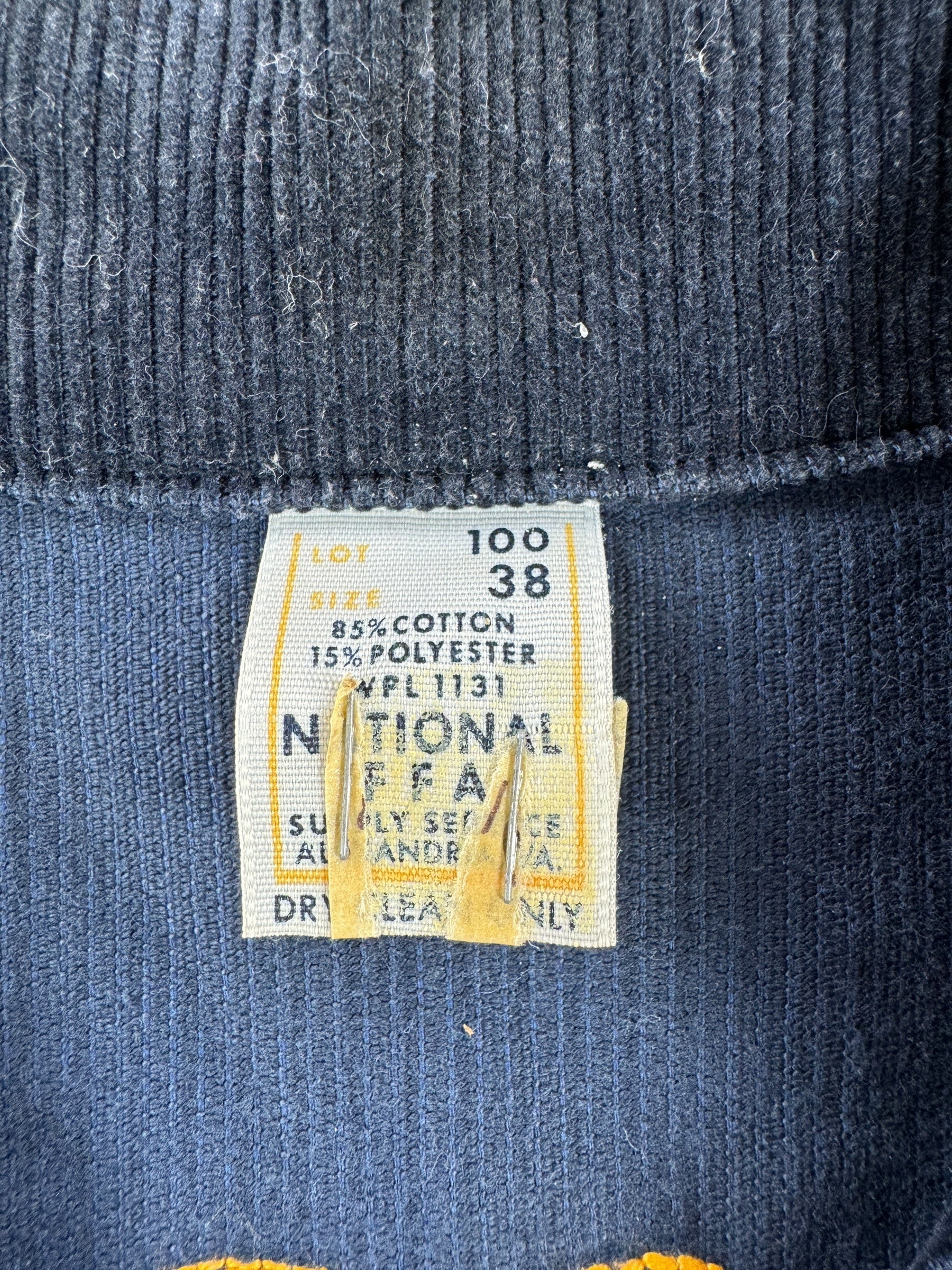 Tag on Vintage Elkhart Lake Wisconsin FFA Jacket SZ 38