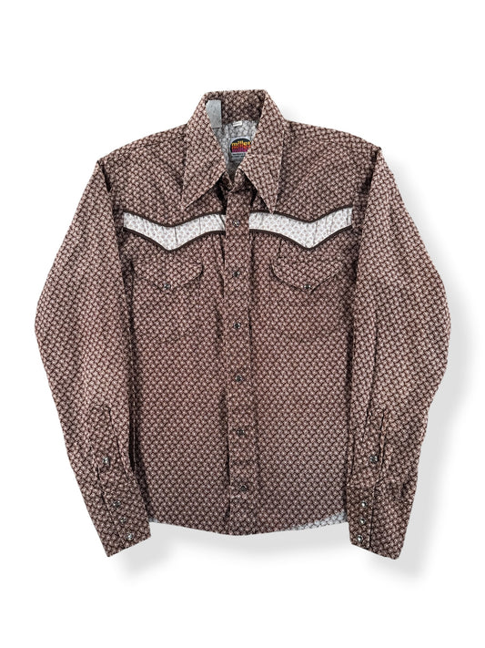 Front of Vintage Miller Leaves Pearlsnap SZ 16-34 (Fits M)
