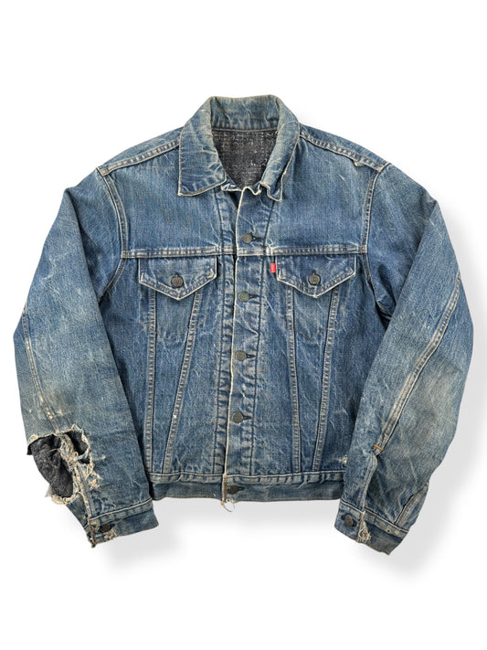 Front of Vintage Levis Blanket Lined 2 Pocket Thrasher Jacket SZ L AS IS