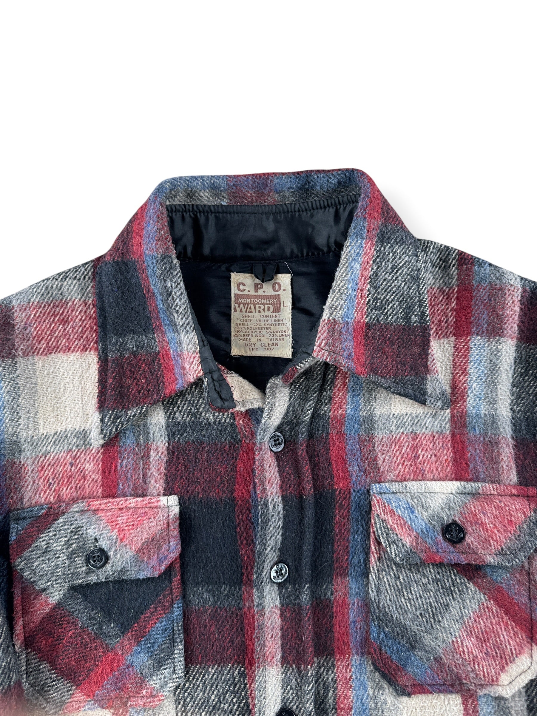 Collar on Vintage Montgomery Ward CPO Jacket SZ L