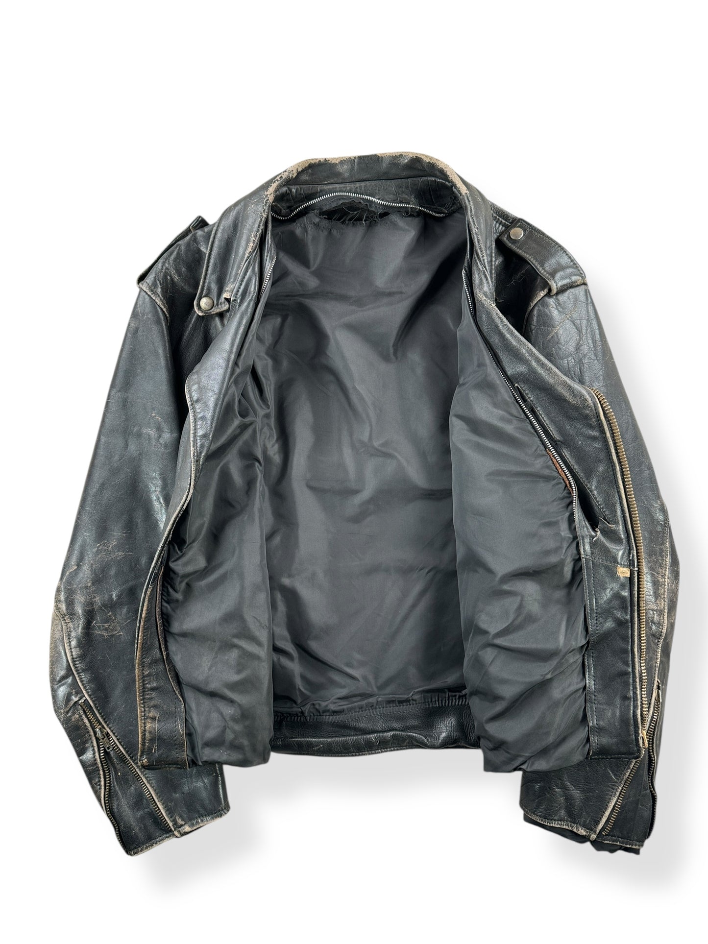 Inside of Vintage Leather Jacket SZ M
