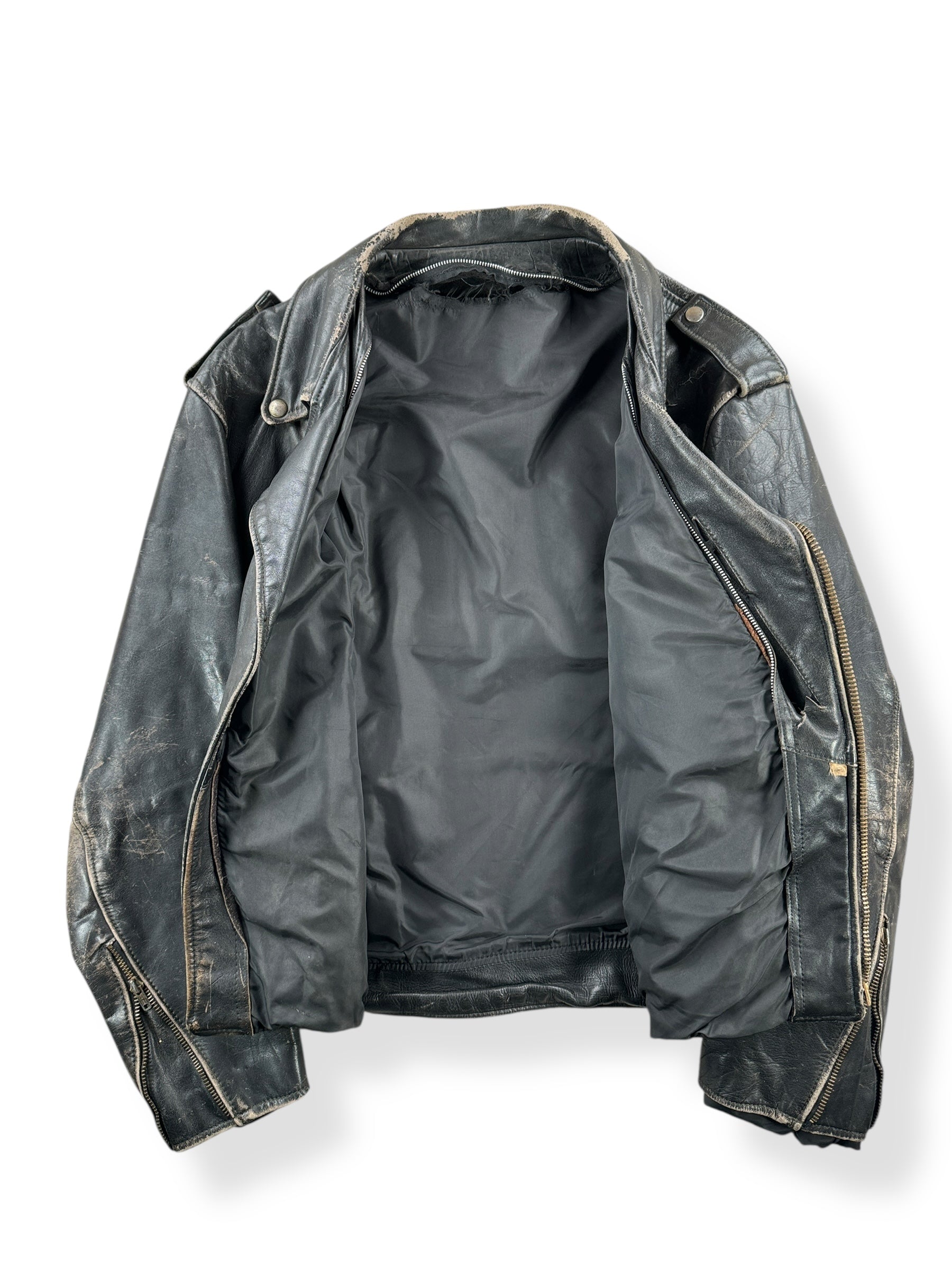 Inside of Vintage Leather Jacket SZ M