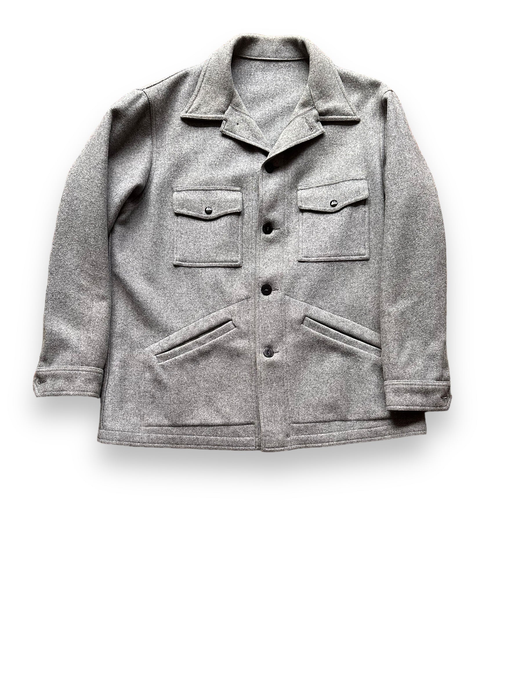 Front View of Vintage Grey Pendleton Wool Jacket SZ XXL | Vintage Clothing Seattle | Barn Owl Vintage