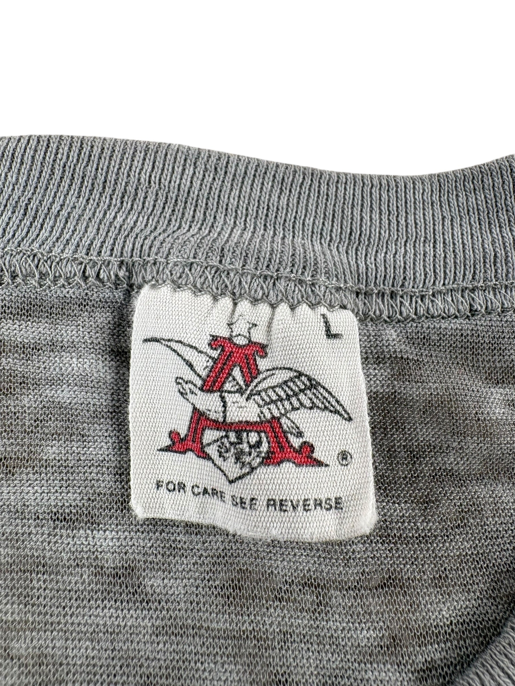 Tag on Vintage 1982 Paper Thin Budweiser Sugar Bowl Classic Tee SZ L (Fits S)