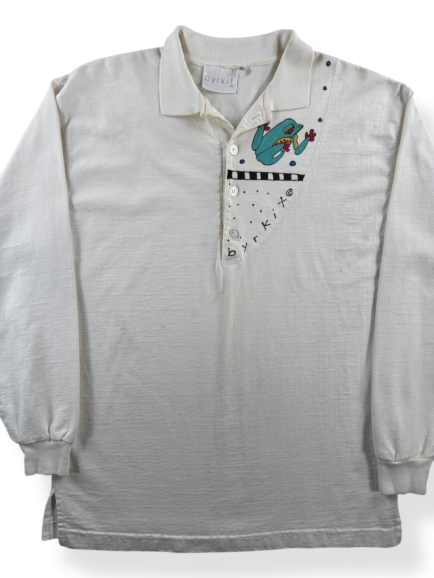 Front Close Up of Vintage Byrkit Long Sleeve Shirt SZ S