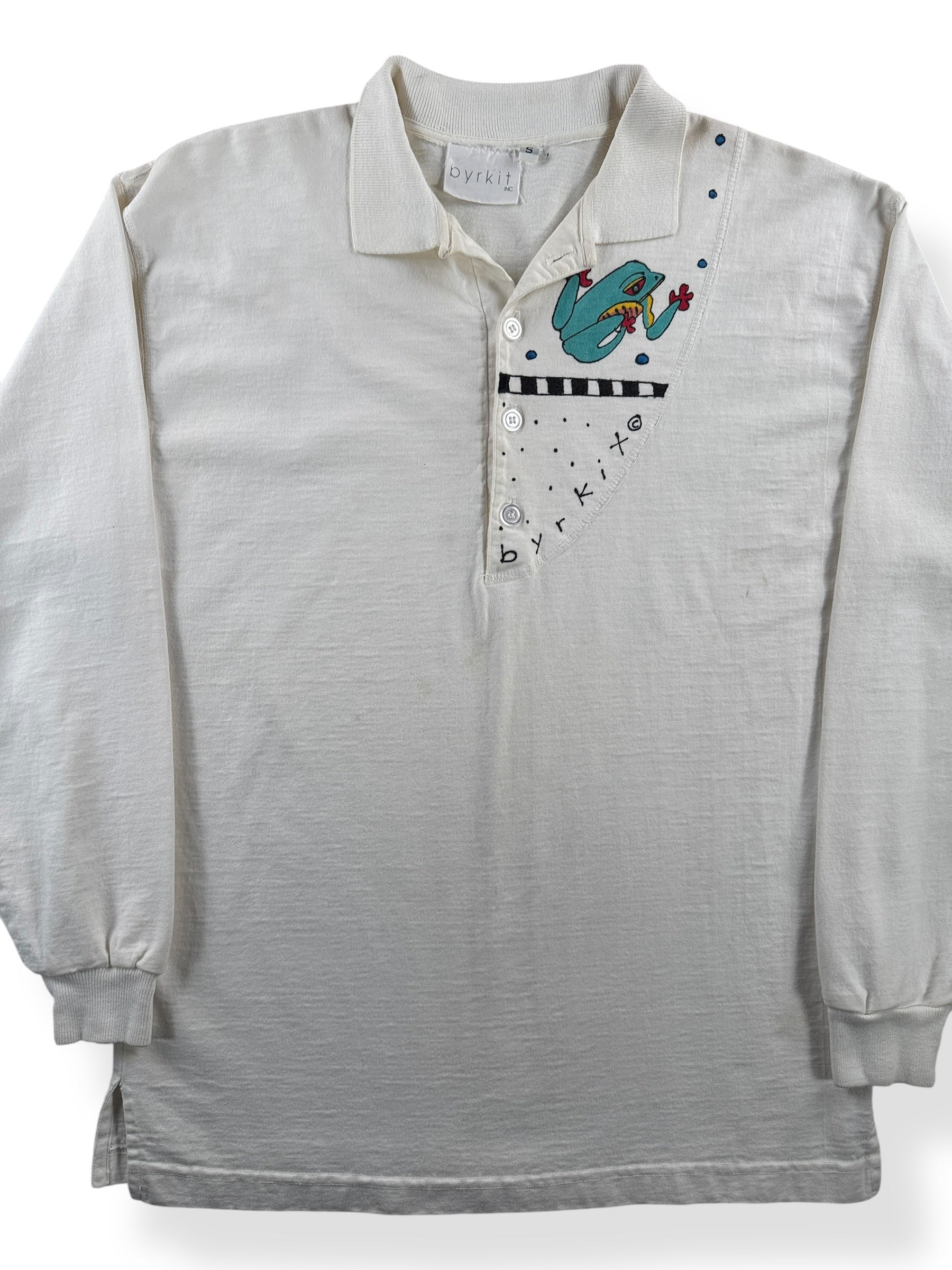 Front Close Up of Vintage Byrkit Long Sleeve Shirt SZ S