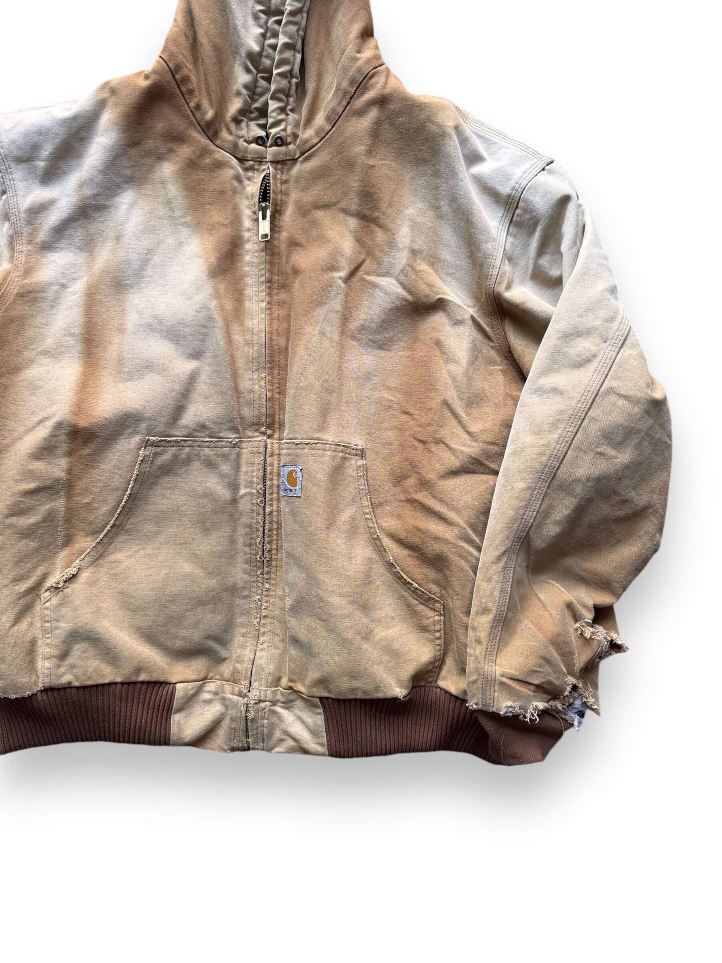 Front Left View of Vintage Carhartt Faded Jacked SZ XXL