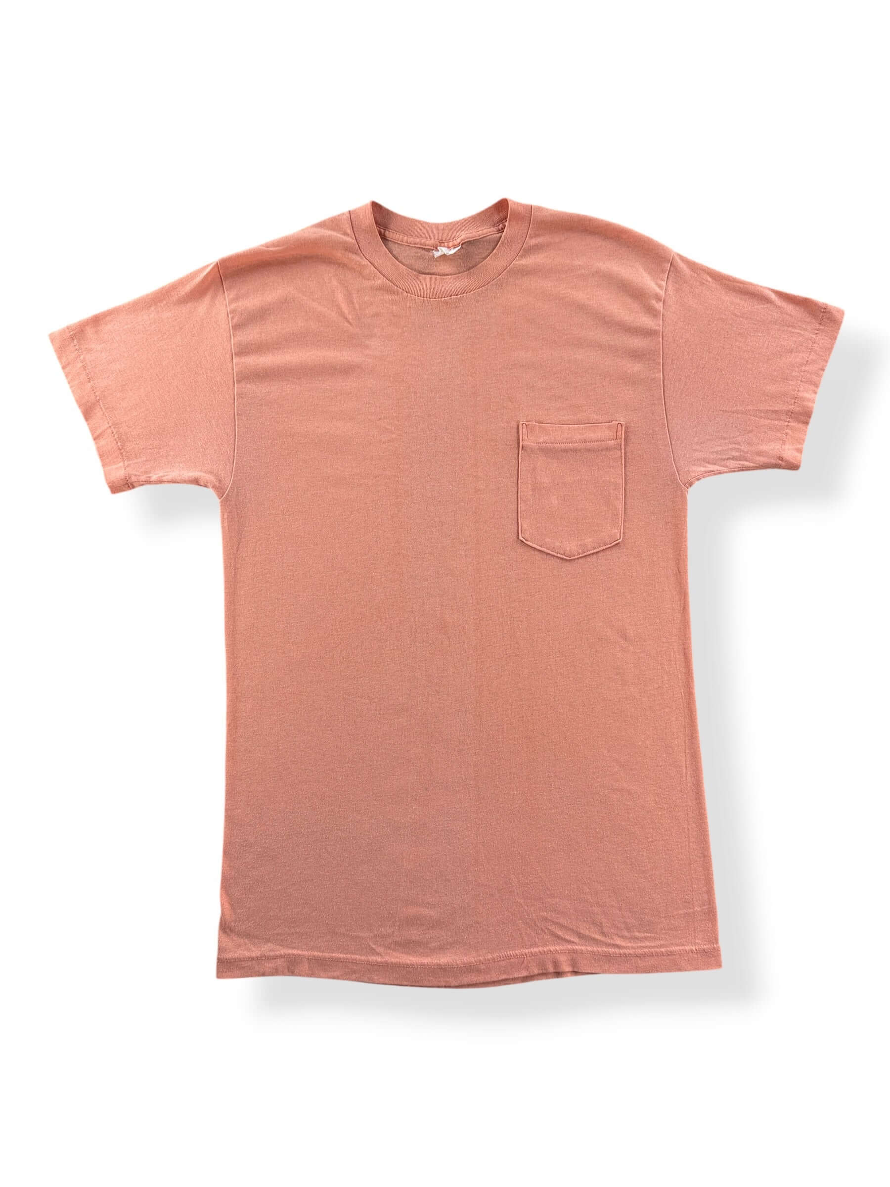 Front of Vintage Tangerine Blank Pocket Tee SZ L (Fits S)