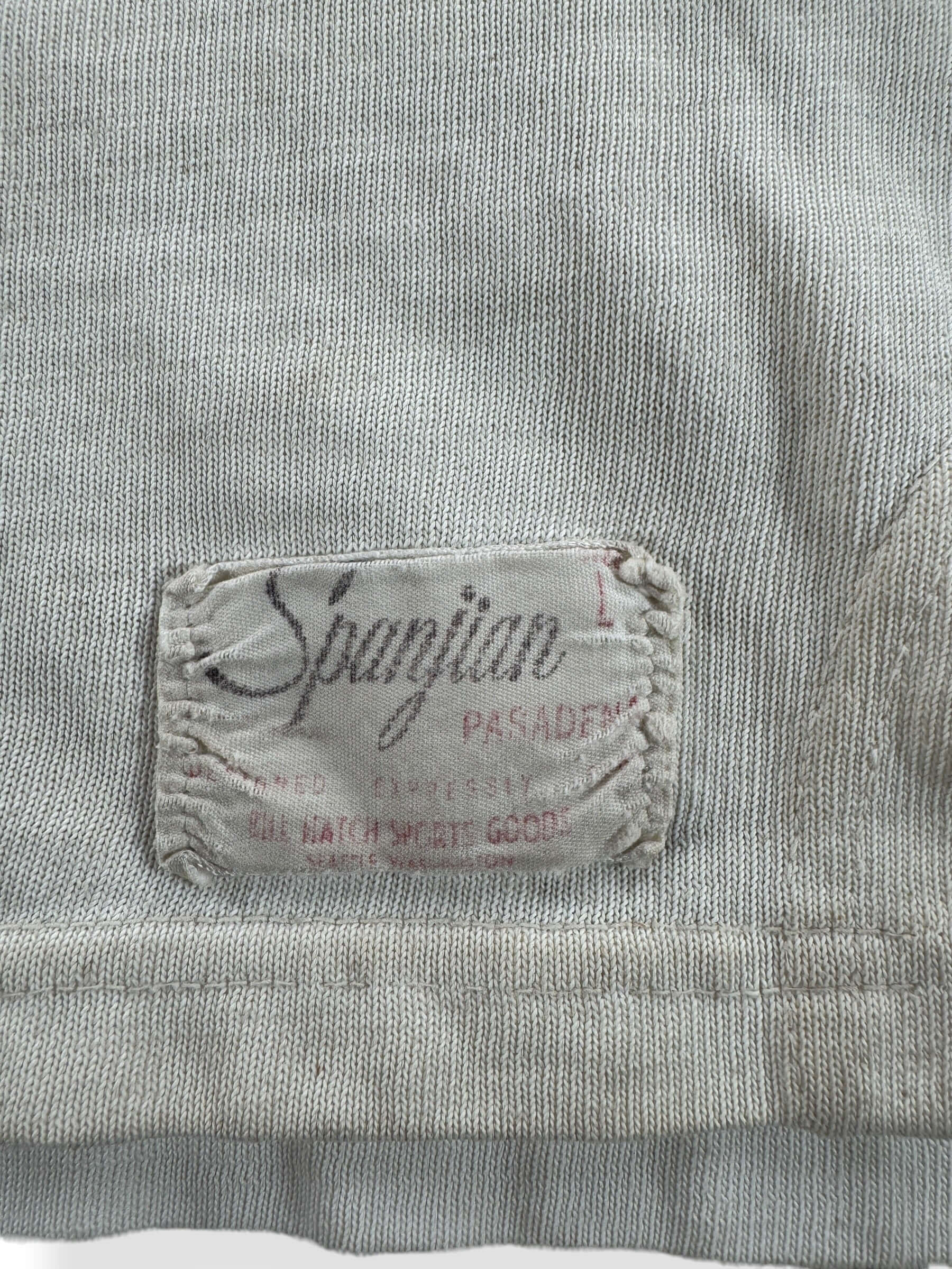 Label on Vintage Spanjian Durene "41" Jersey SZ L - AS IS