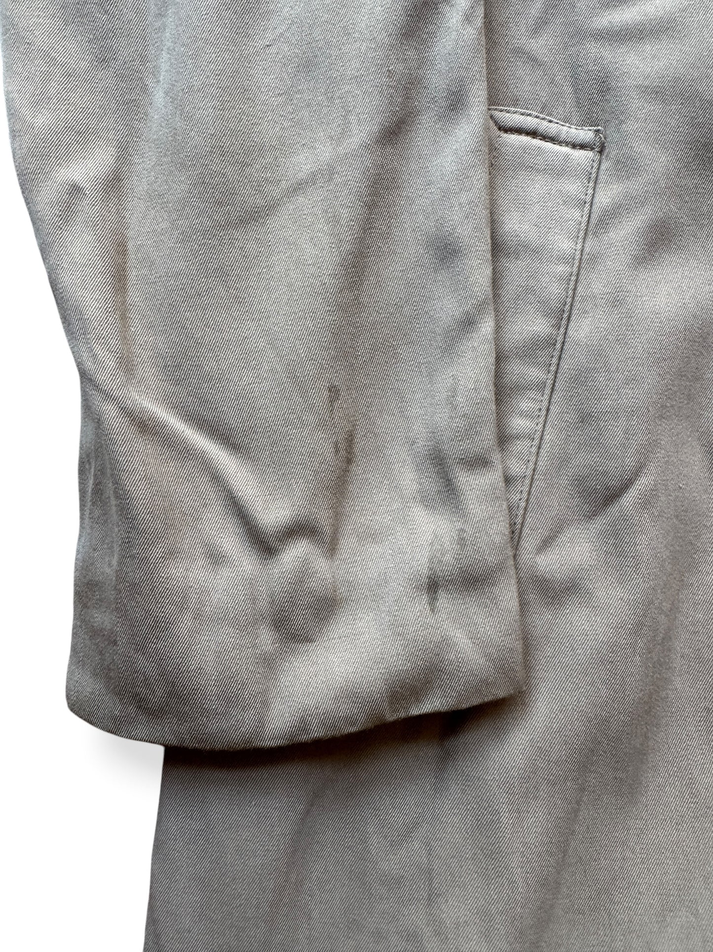 Stain on Vintage Wool Gabardine Trench Coat SZ L