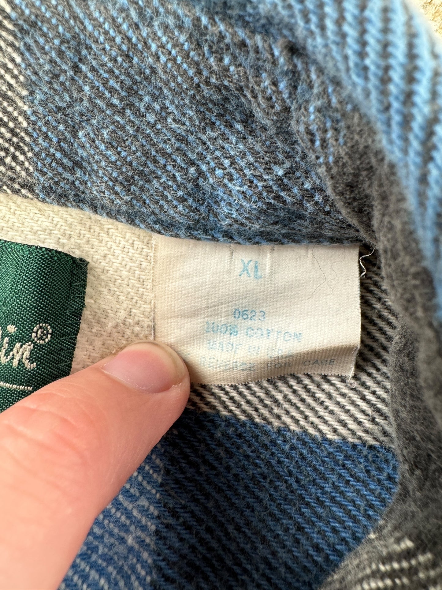 Tag on Vintage Gander Mountain Cotton Flannel SZ XL