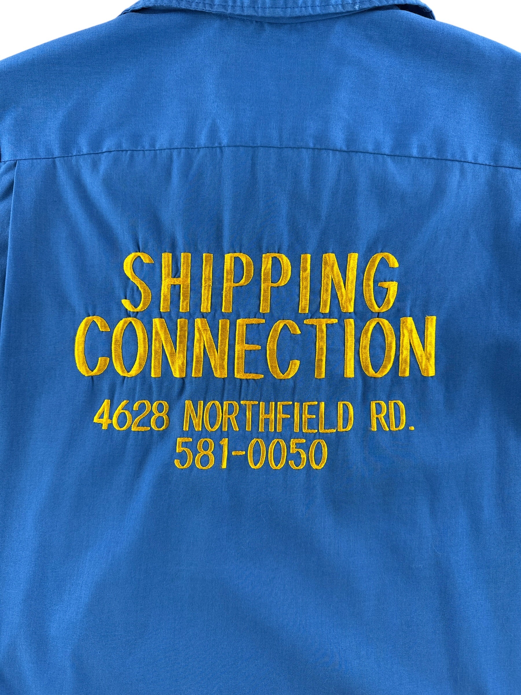 Back Embroidery on Vintage Hilton Bowling Shirt SZ S