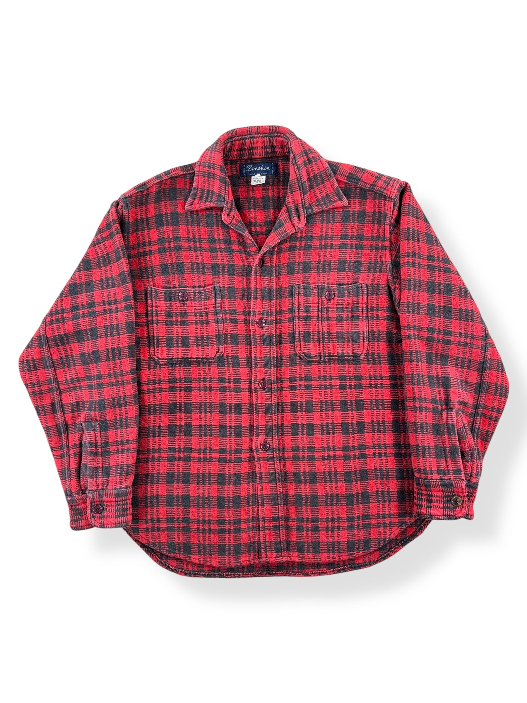 Front of Vintage Doeskin Camp Flannel SZ S