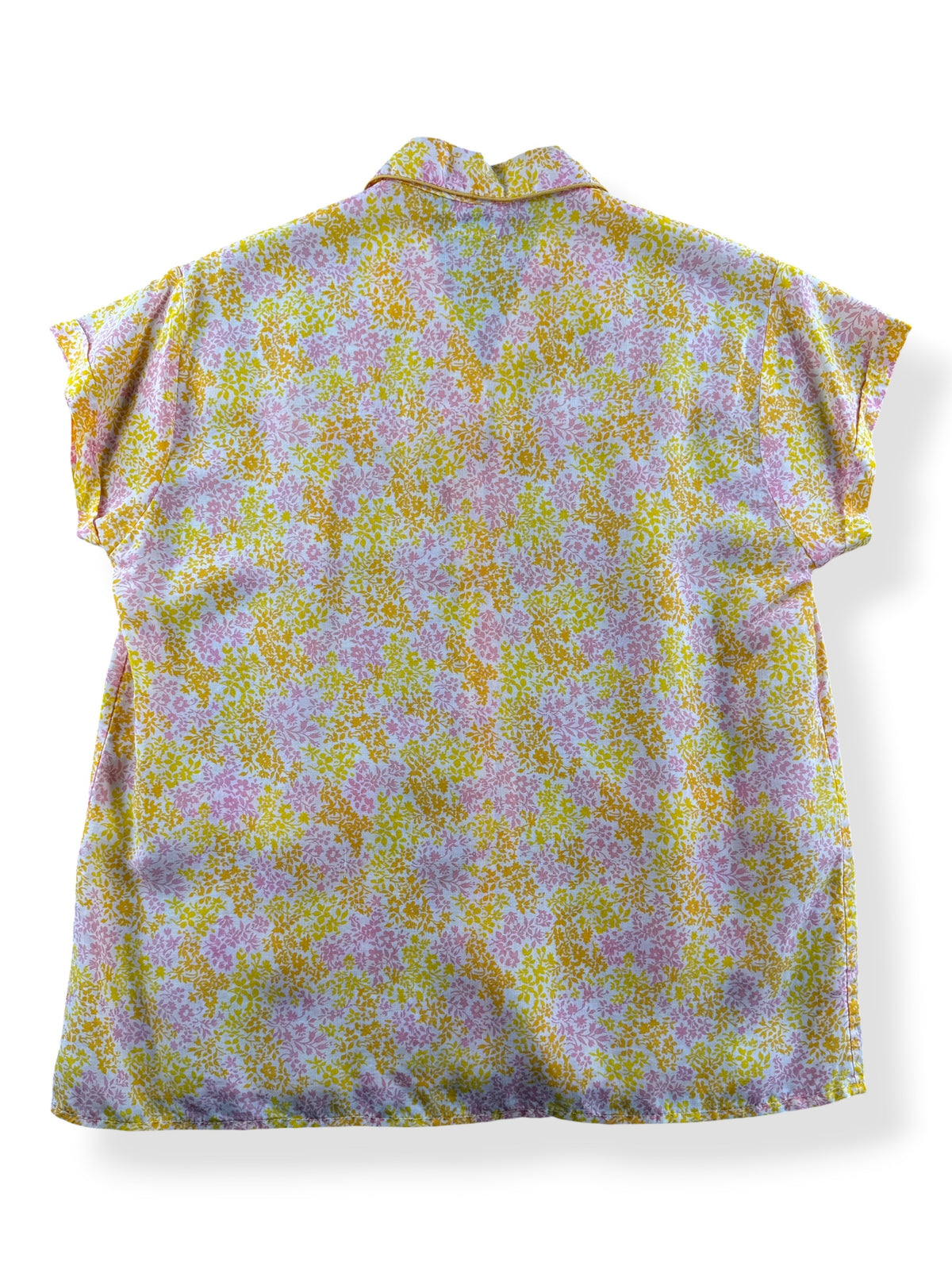 Back of Vintage Floral Babydoll Top SZ S/M
