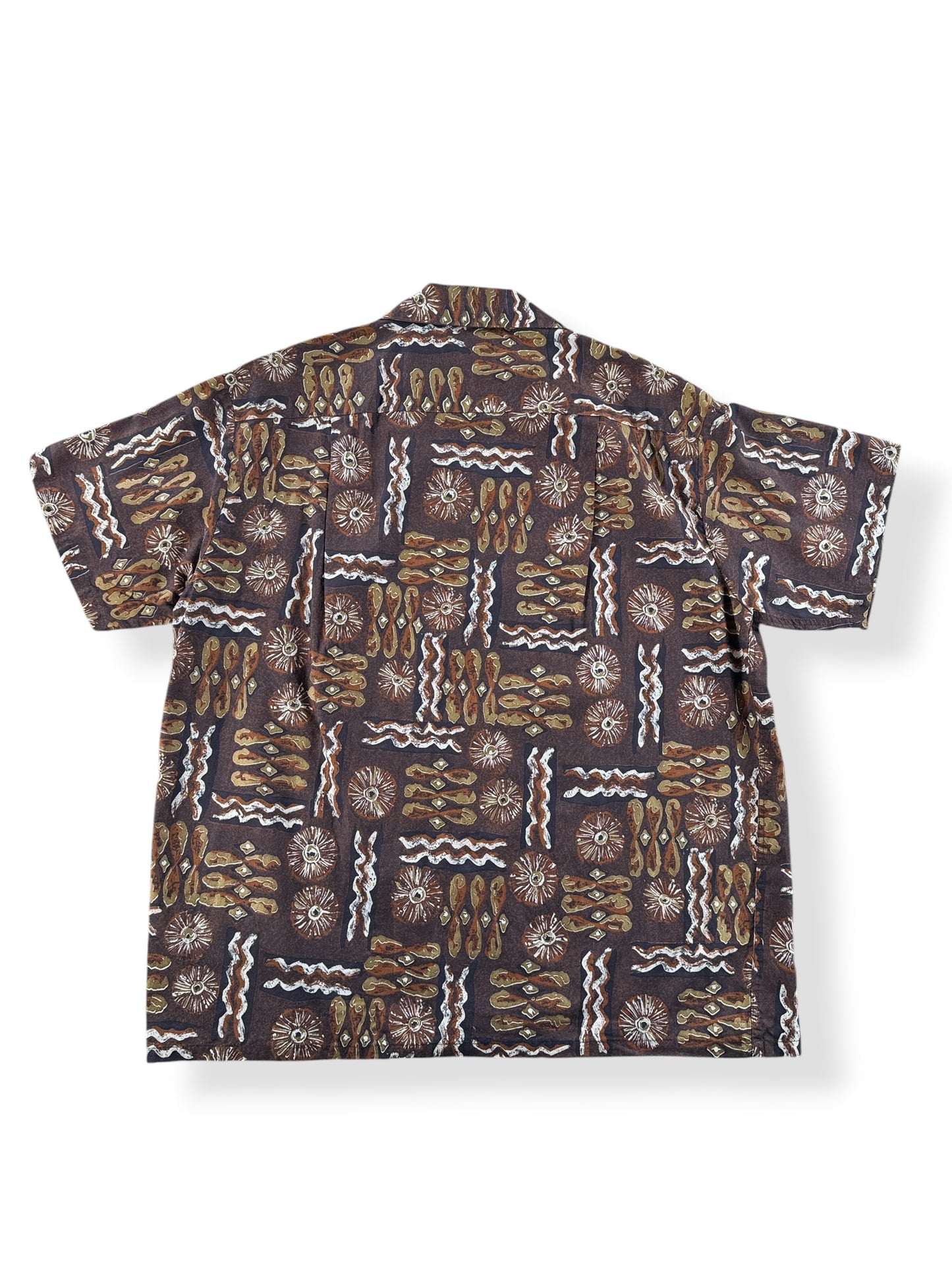 Back of Vintage California Cotton Aloha Shirt SZ L