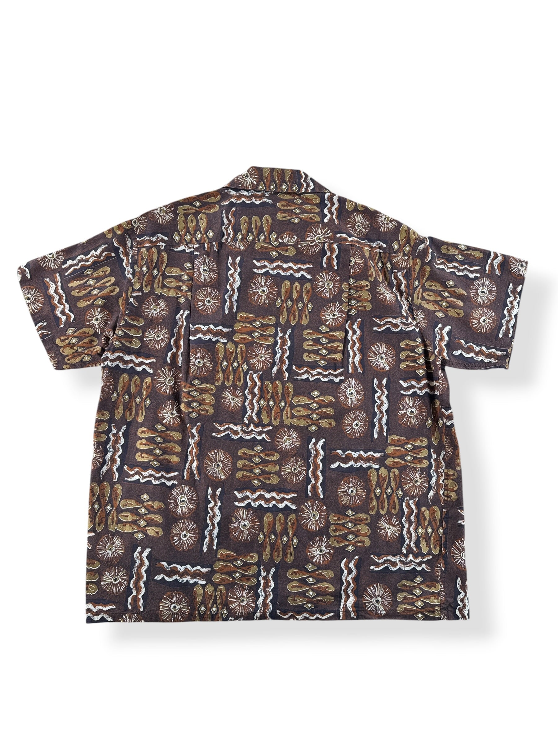 Back of Vintage California Cotton Aloha Shirt SZ L