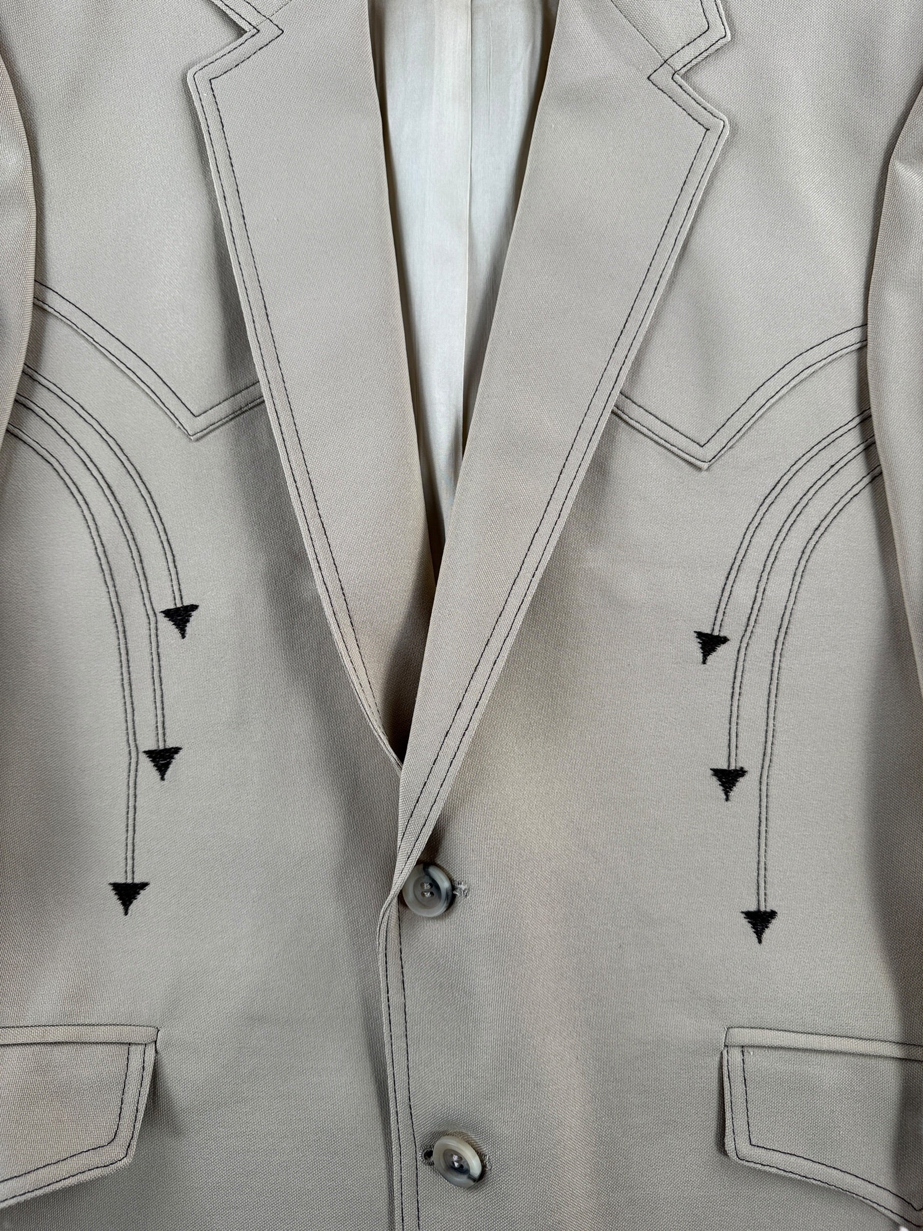 Designs on Vintage H Bar C Western Sport Coat SZ 42