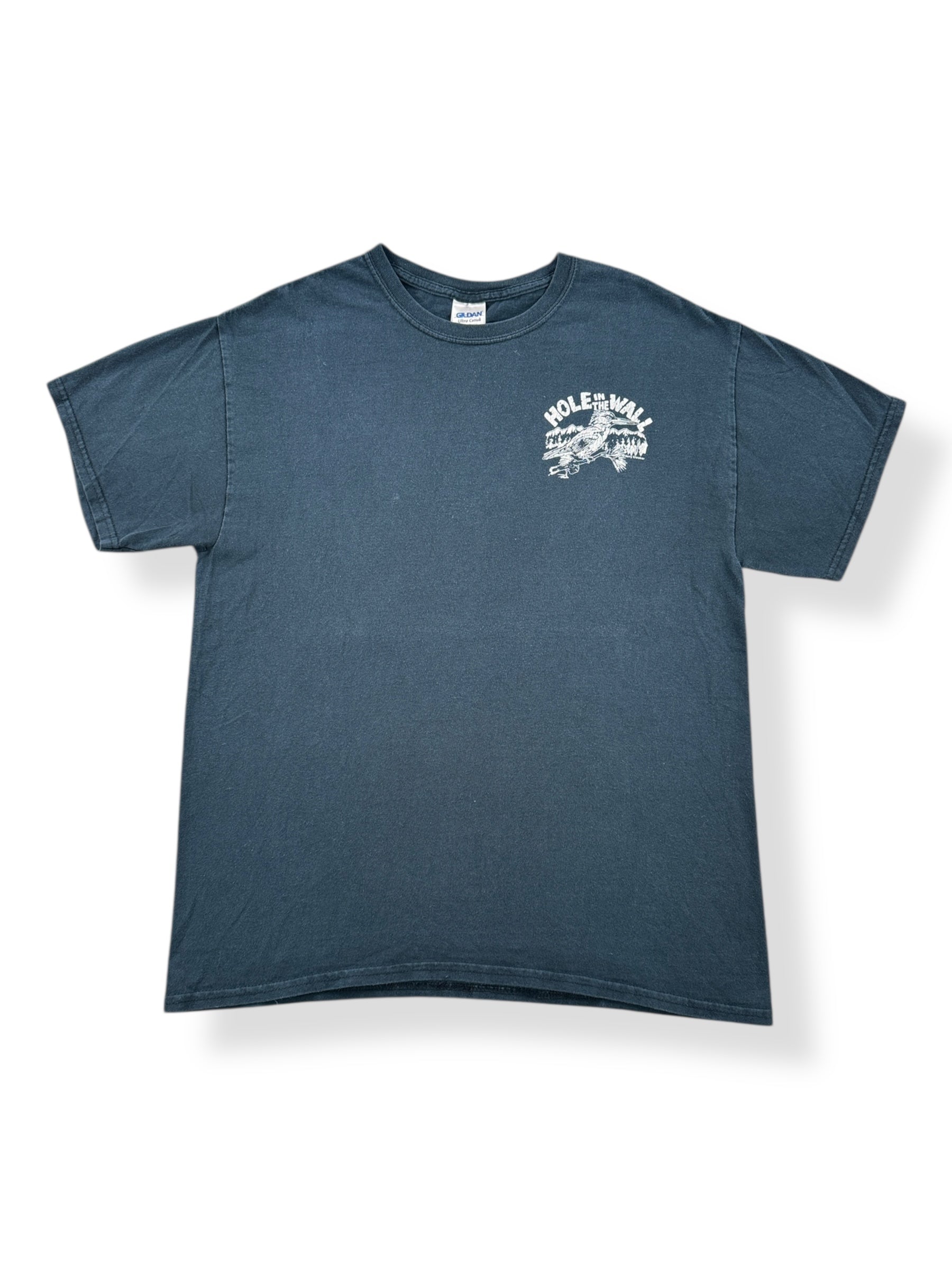 Front of Vintage Hole in the Wall Bar Ketchikan Tee SZ L