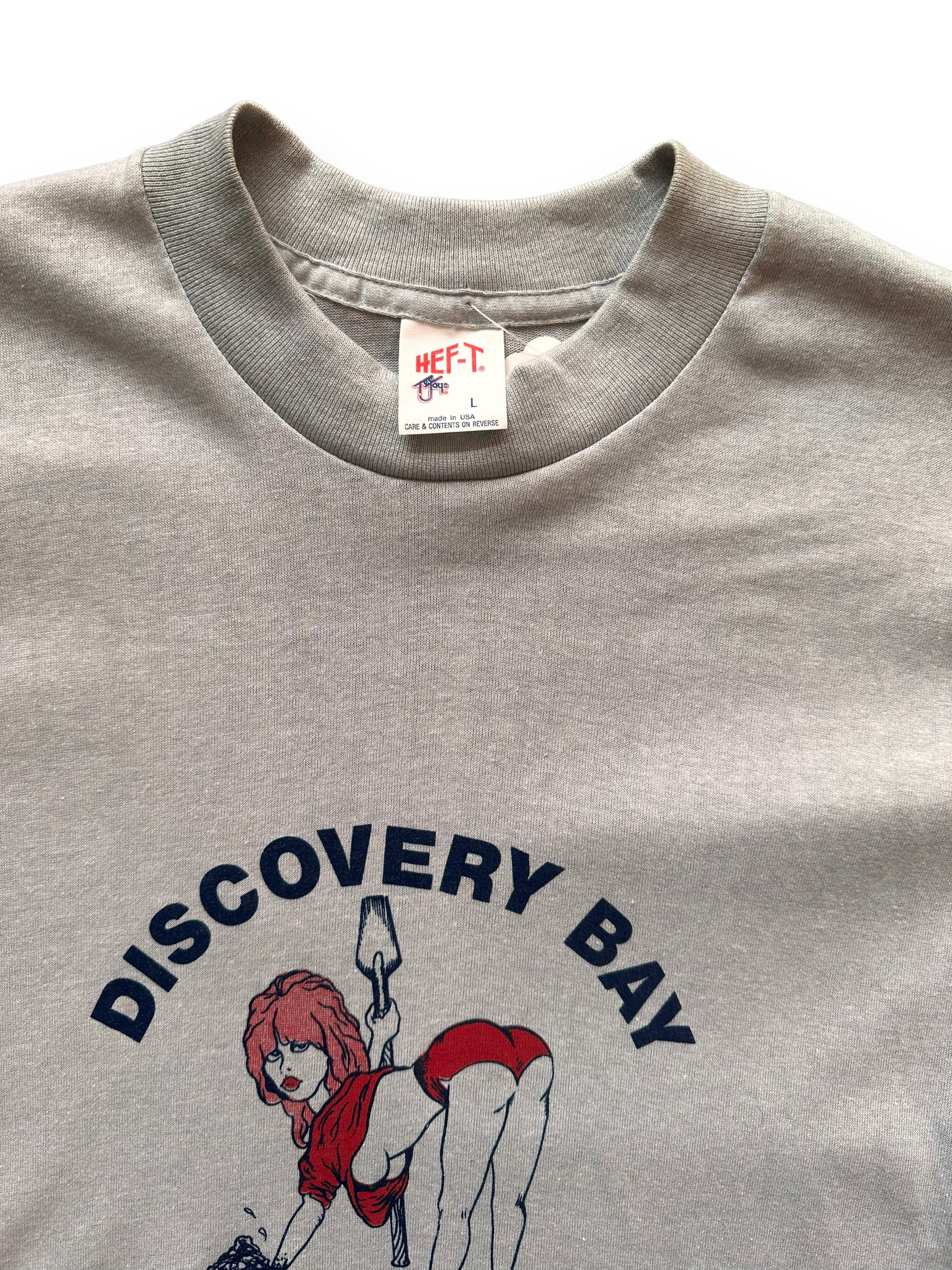 Tag View of Vintage Discovery Bay Tavern Tee SZ S |  Vintage Port Townsend Steamed Clam Tee | Vintage Clothing Seattle