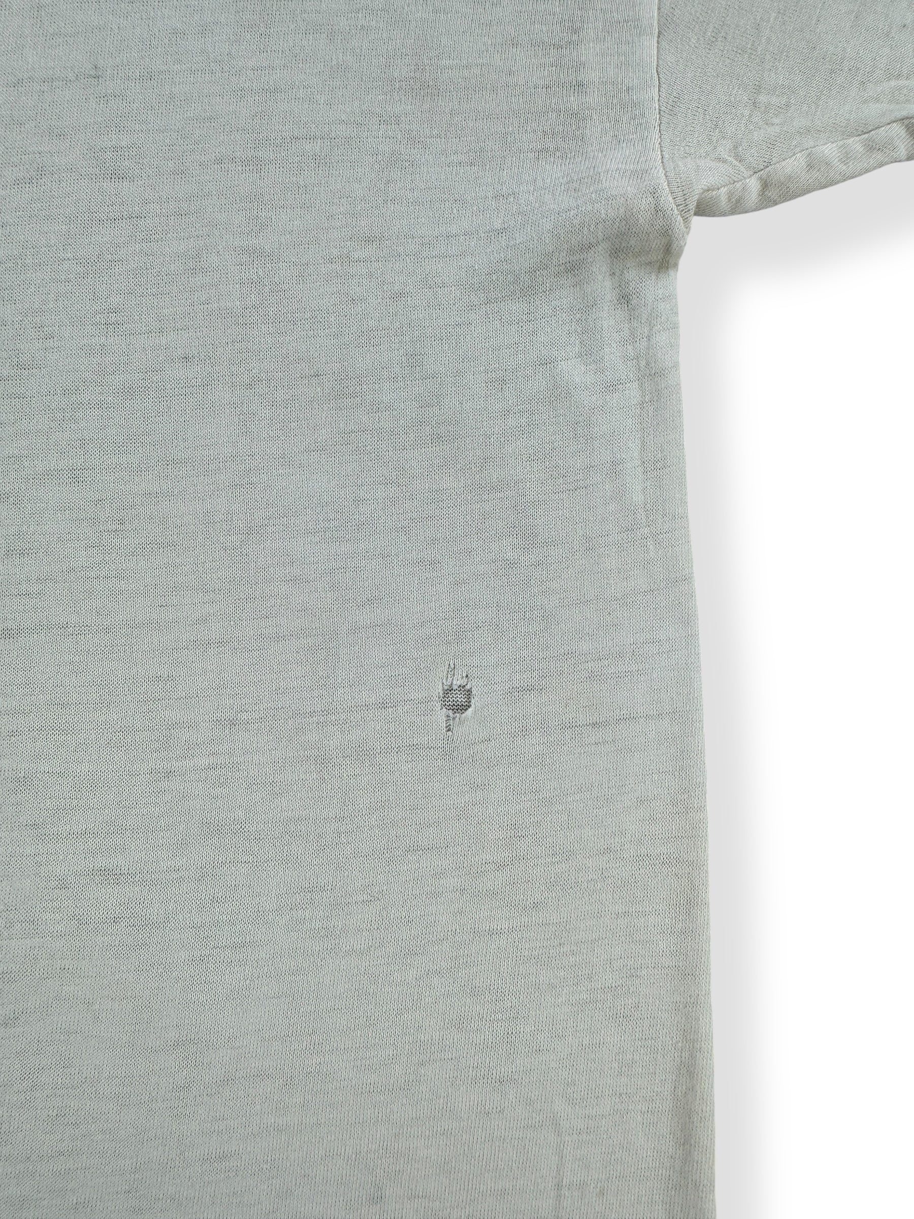 Hole on Back of Vintage 60s Era Jockey White Blank Tee SZ S AS IS
