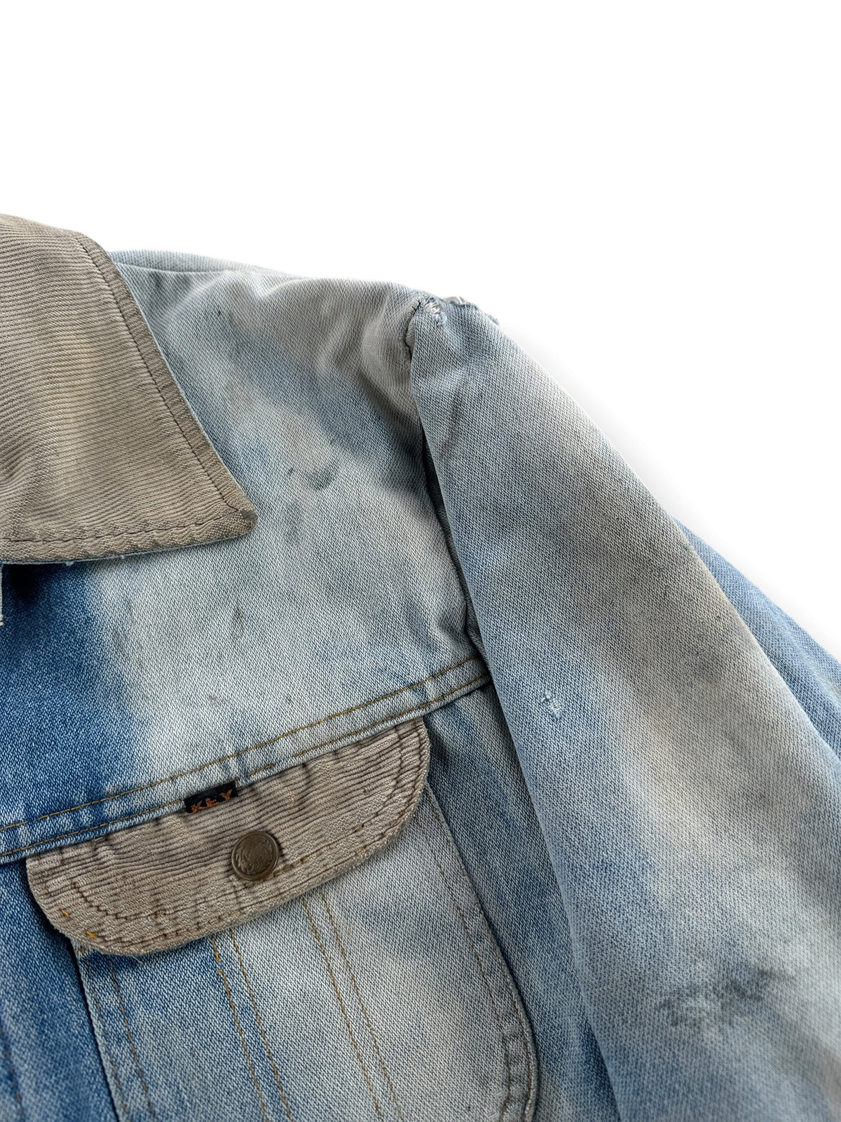 Fading on Vintage 70s Faded Key Denim Jacket SZ L