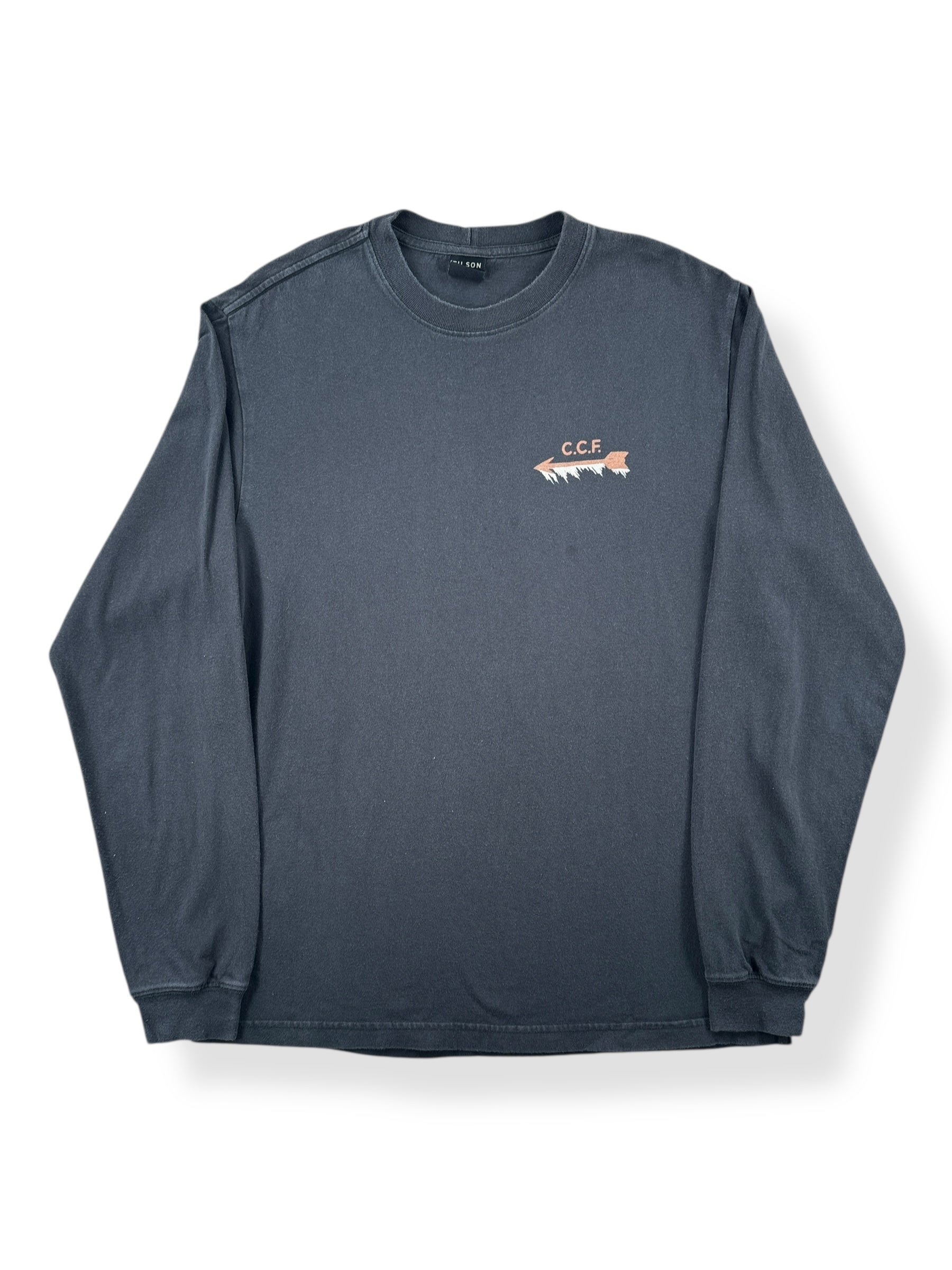 Front of Filson Polar Bear Long Sleeve Pioneer Long Sleeve Tee SZ M