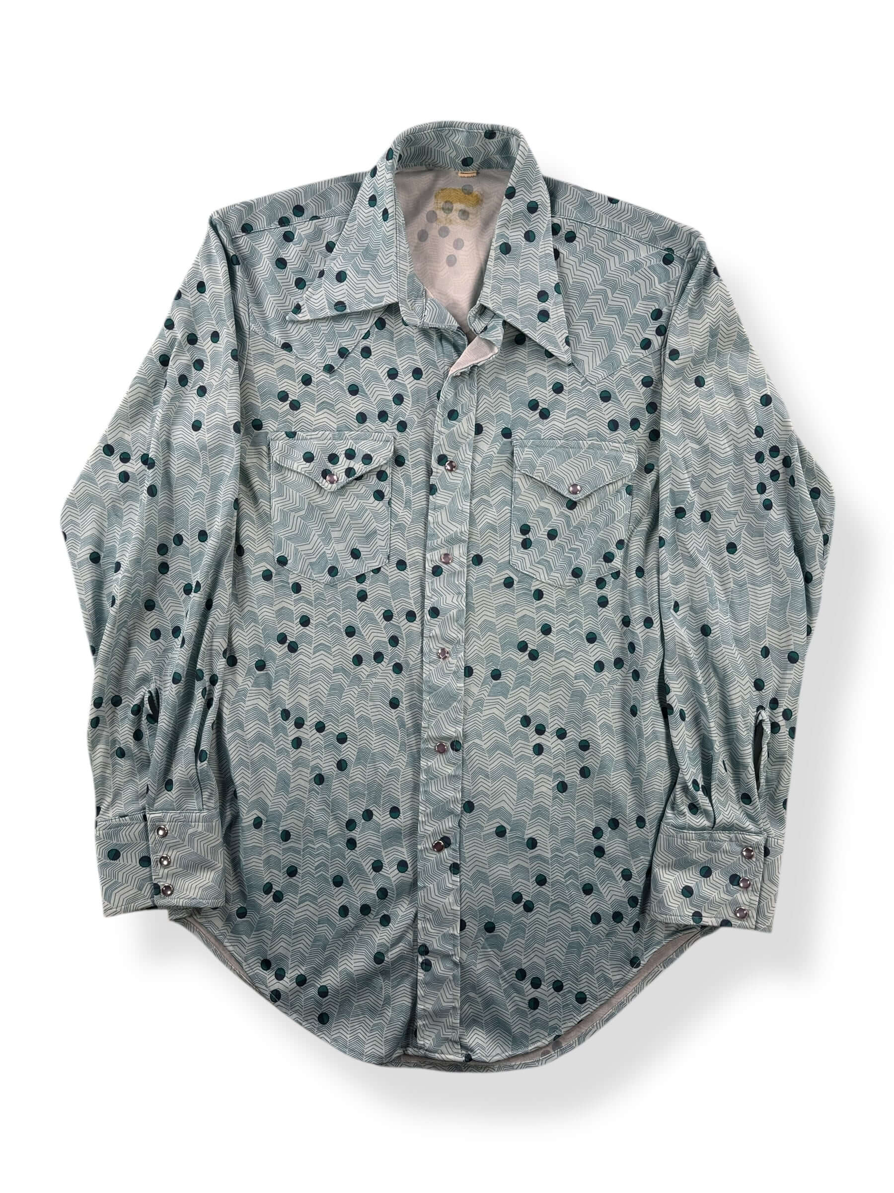 Front of Vintage Disco Pearlsnap Shirt SZ S