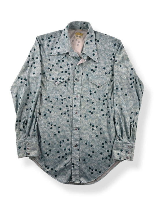 Front of Vintage Disco Pearlsnap Shirt SZ S