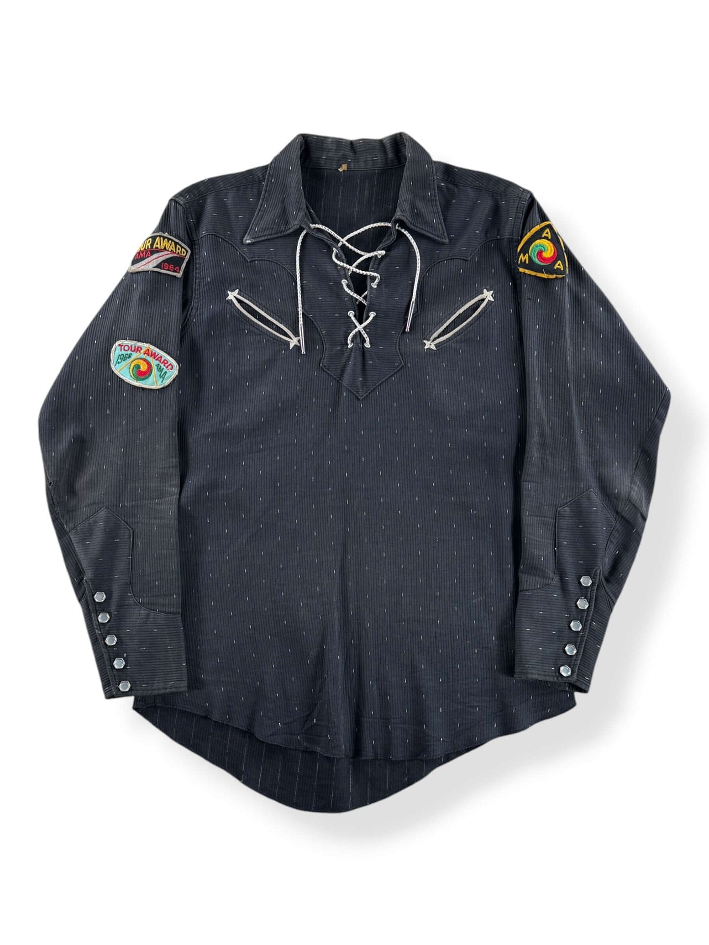 Front of Vintage 60s Western Pullover Shirt SZ M