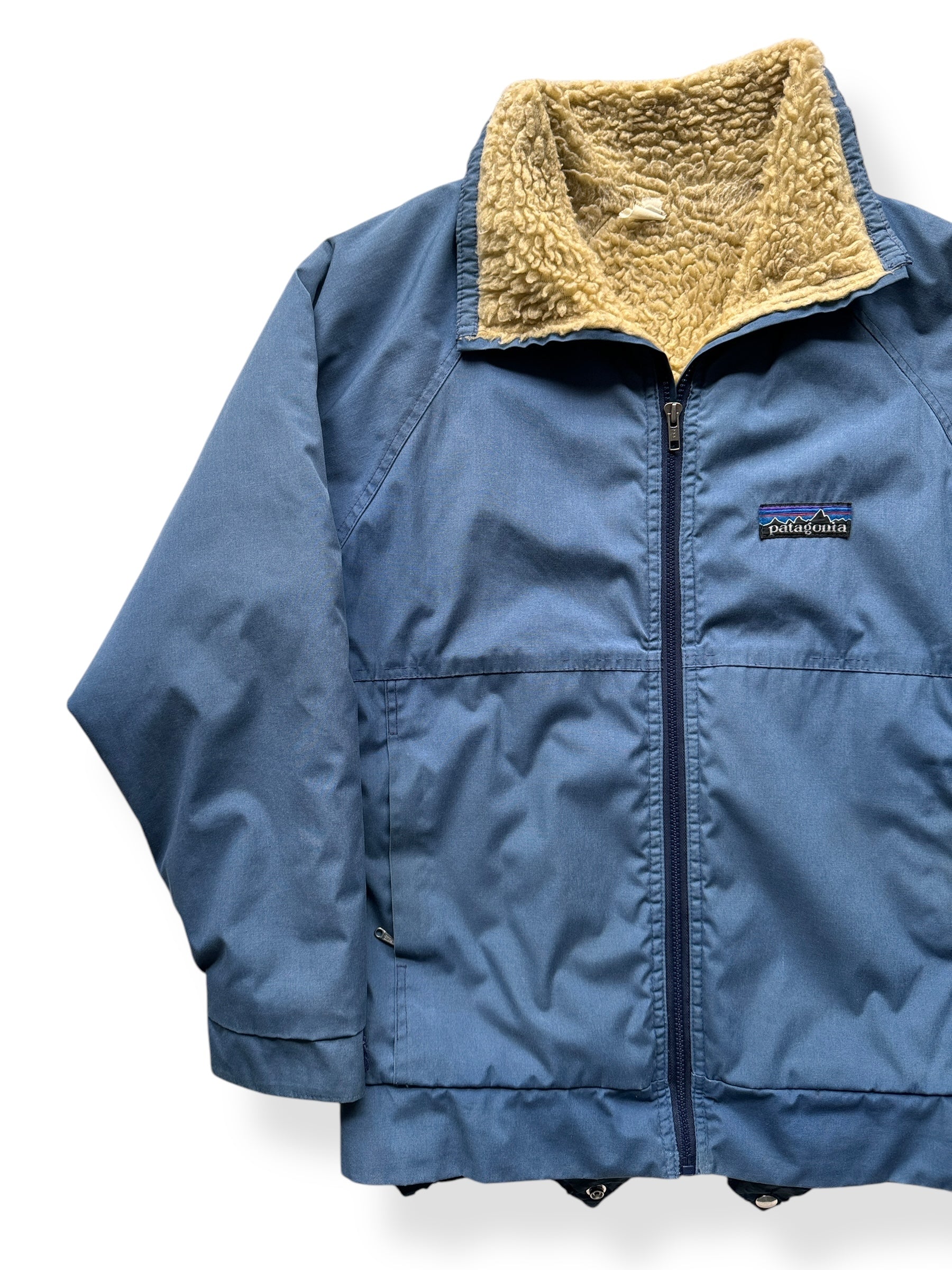 Front Right of Vintage 80s Patagonia Deep Pile Lined Jacket SZ S