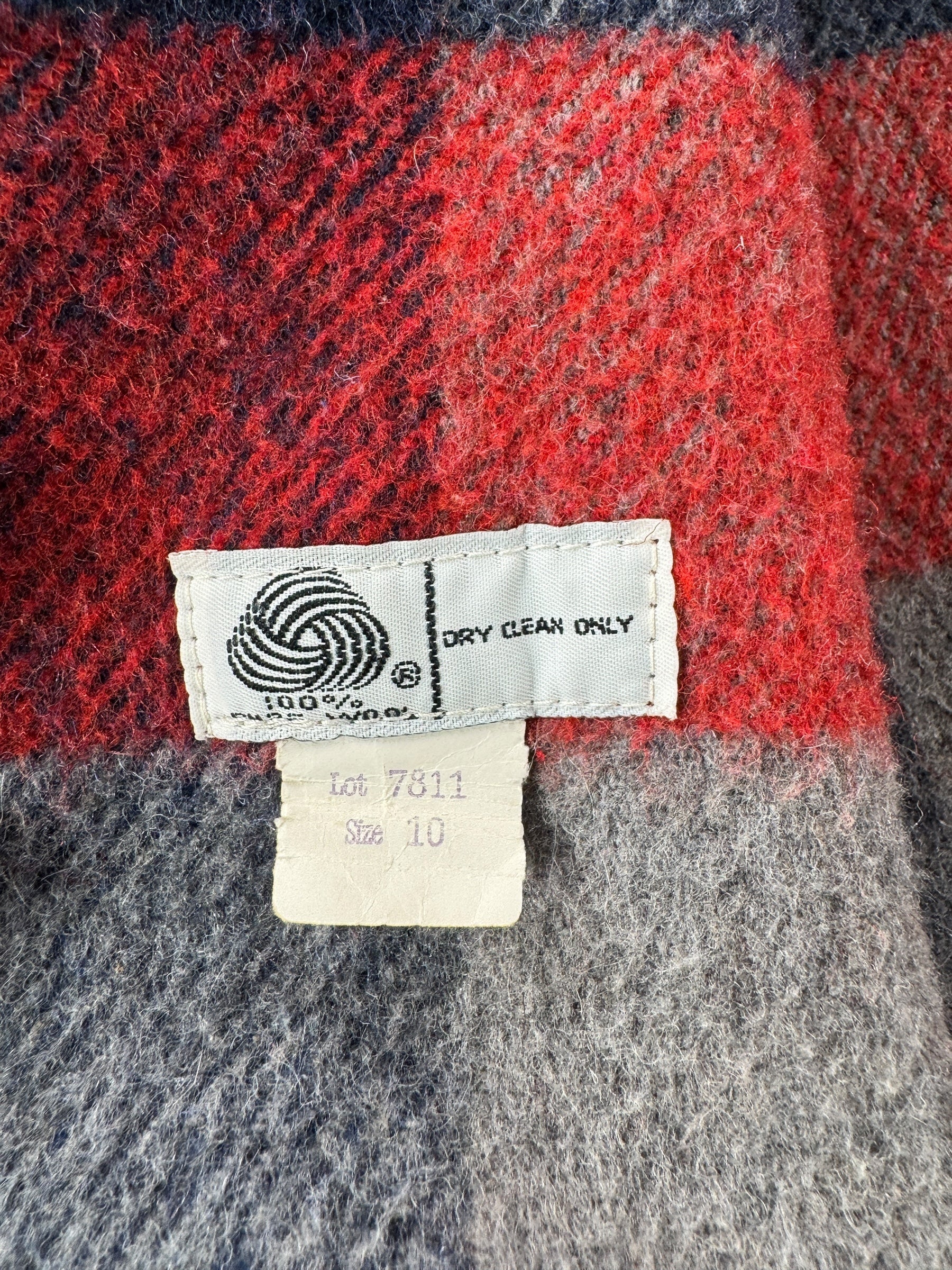 Tag Vintage 80s Red Penguin Wool Coat SZ 10