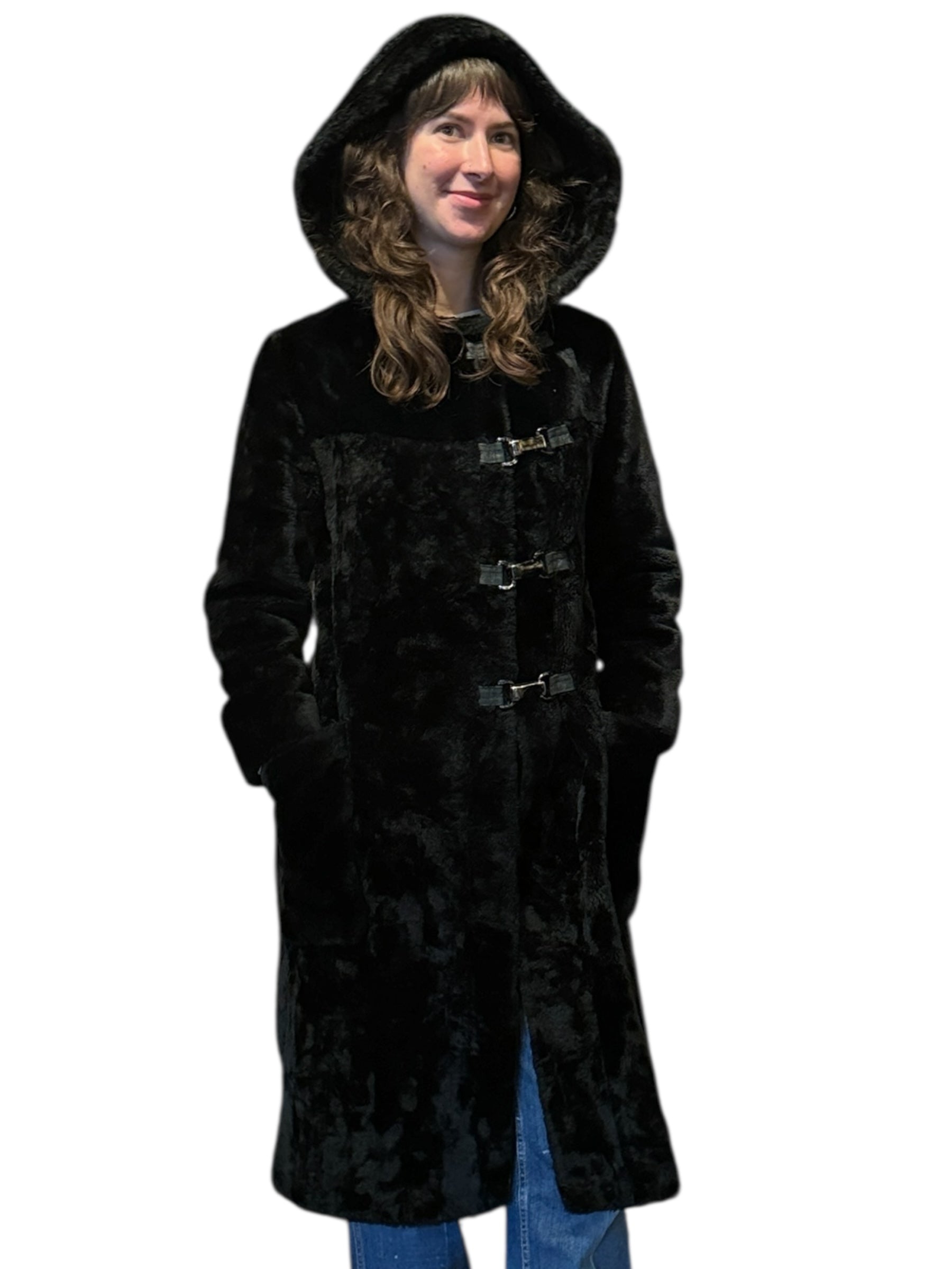 Vintage 1960s Faux Fur Coat W/ Metal Clasps SZ XS – The Barn Owl