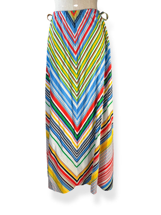 1970s Chevron Striped Skirt M
